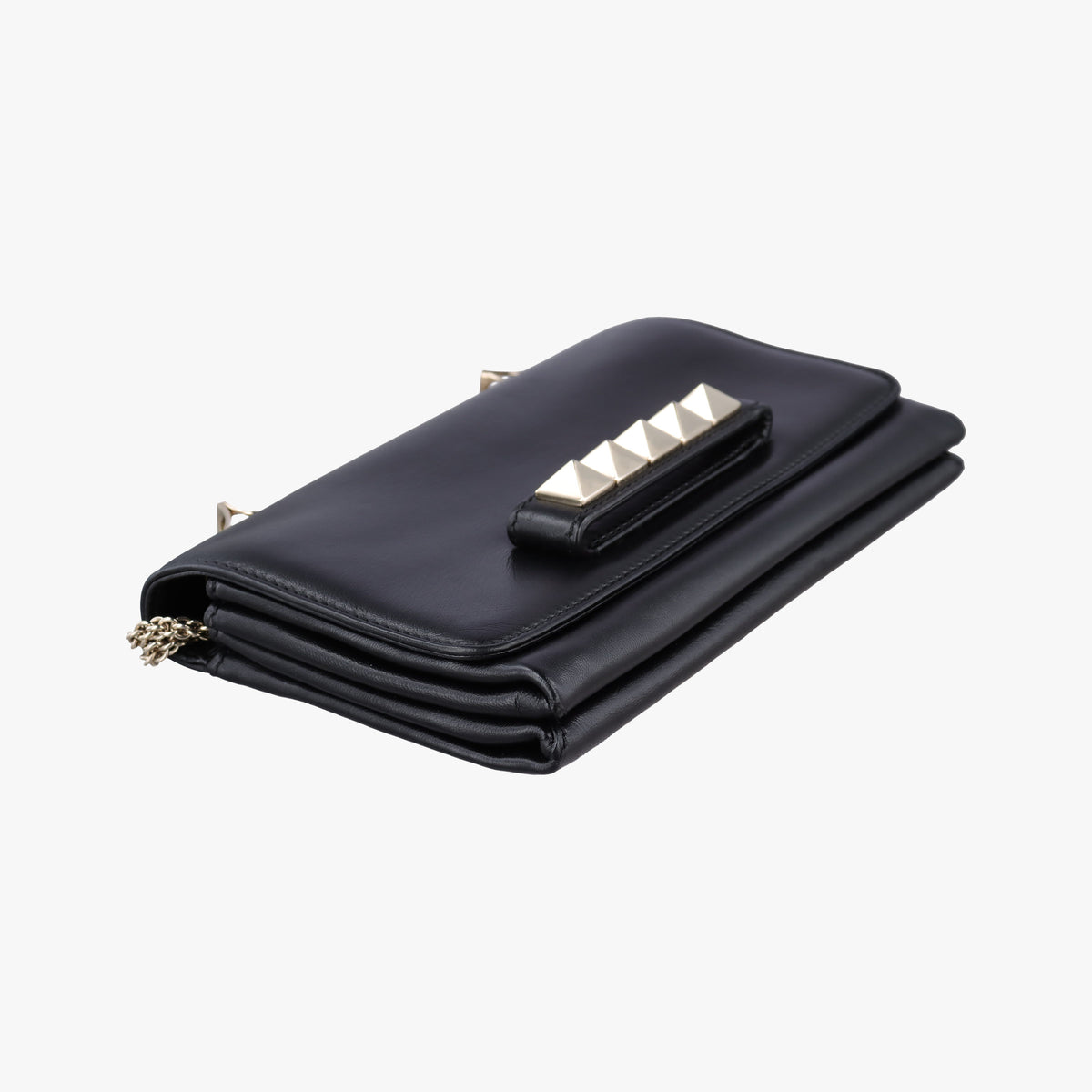 Pre-owned Valentino Rockstud Va Va Voom Black Leather  shoulderbag | stylenewstar