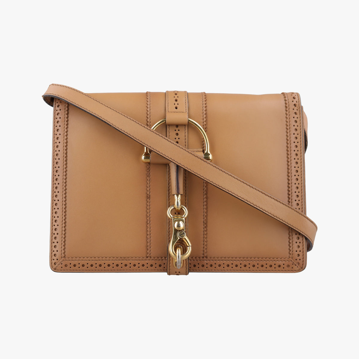Pre-owned Gucci Duilio Broge Beige Leather 296902 shoulderbag | stylenewstar
