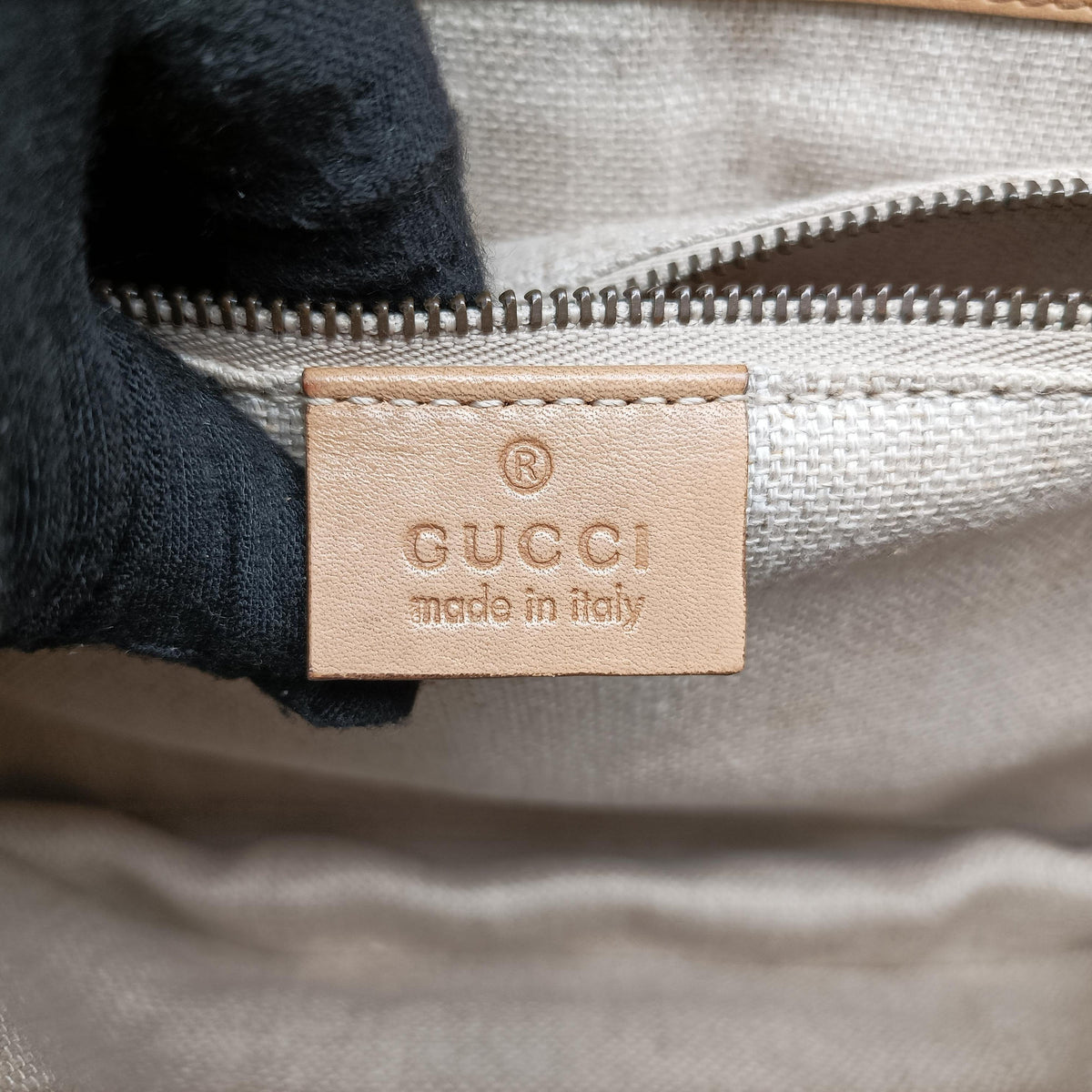 Pre-owned Gucci Duilio Broge Beige Leather 296902 shoulderbag | stylenewstar