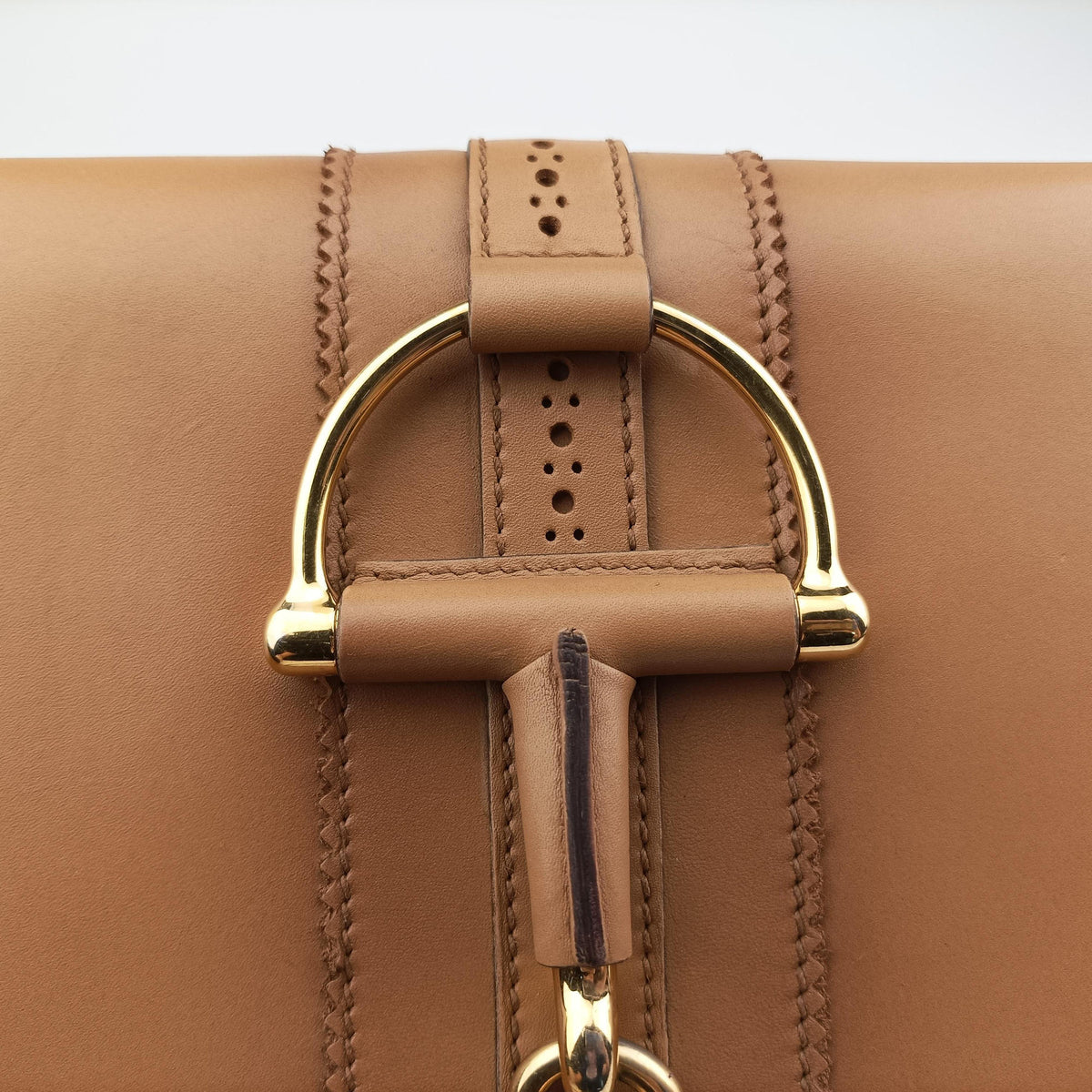 Pre-owned Gucci Duilio Broge Beige Leather 296902 shoulderbag | stylenewstar