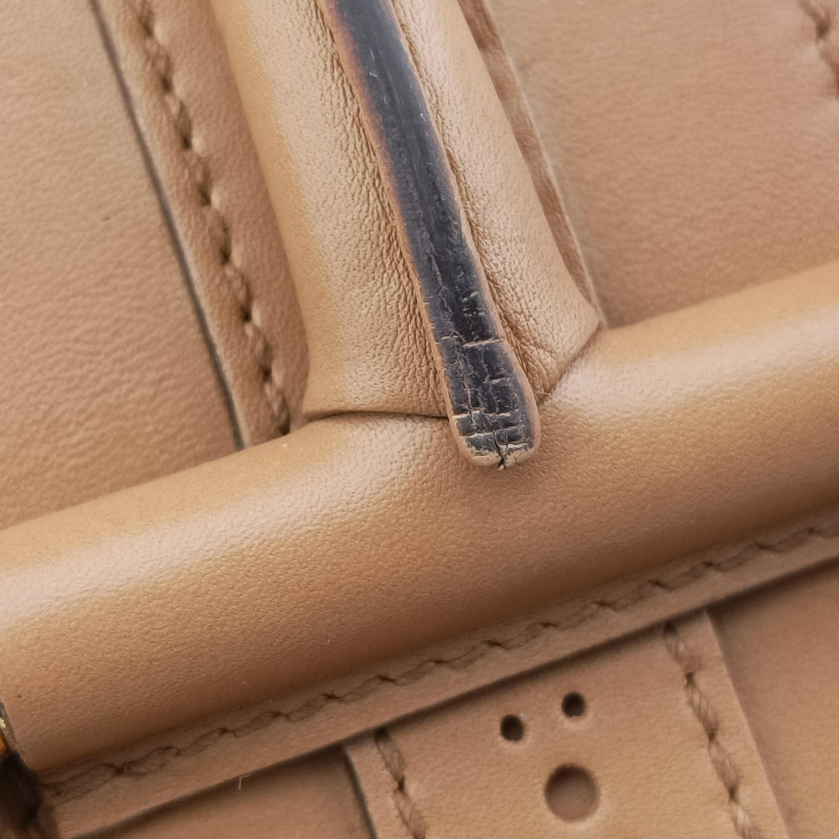 Pre-owned Gucci Duilio Broge Beige Leather 296902 shoulderbag | stylenewstar