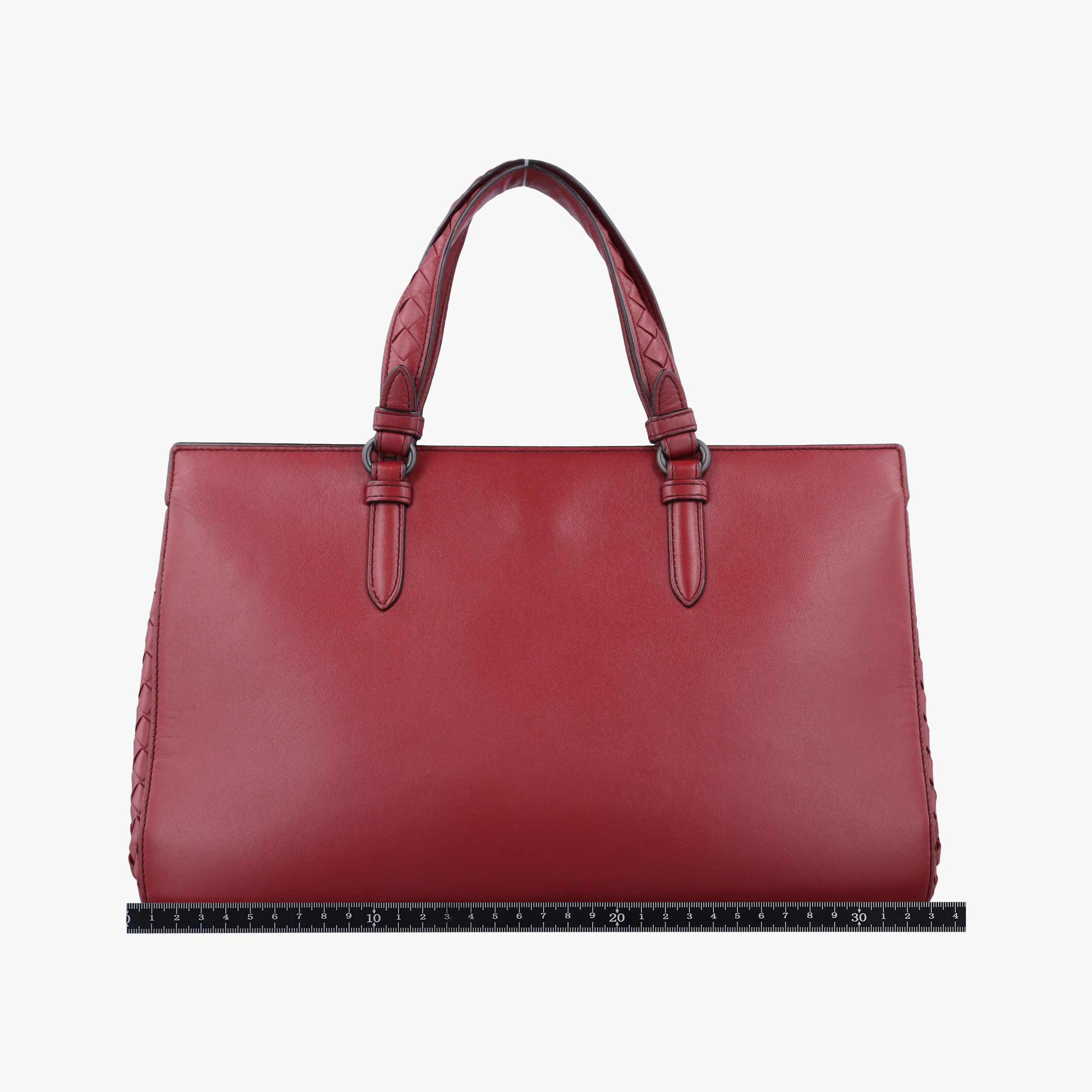 Pre-owned Bottega Veneta Intrecciato Ellitica Red lambskin  shoulderbag | stylenewstar