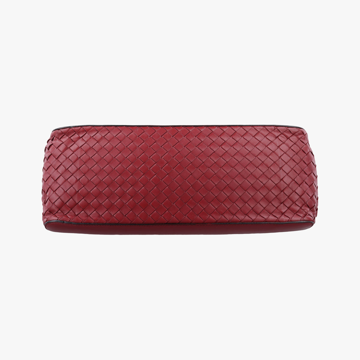 Pre-owned Bottega Veneta Intrecciato Ellitica Red lambskin  shoulderbag | stylenewstar