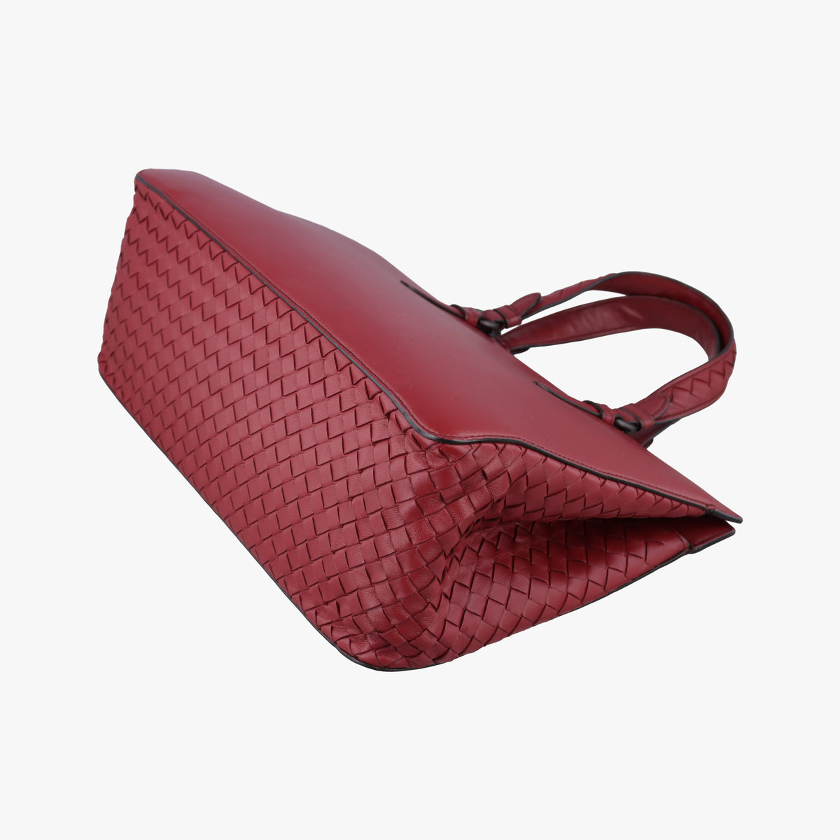 Pre-owned Bottega Veneta Intrecciato Ellitica Red lambskin  shoulderbag | stylenewstar