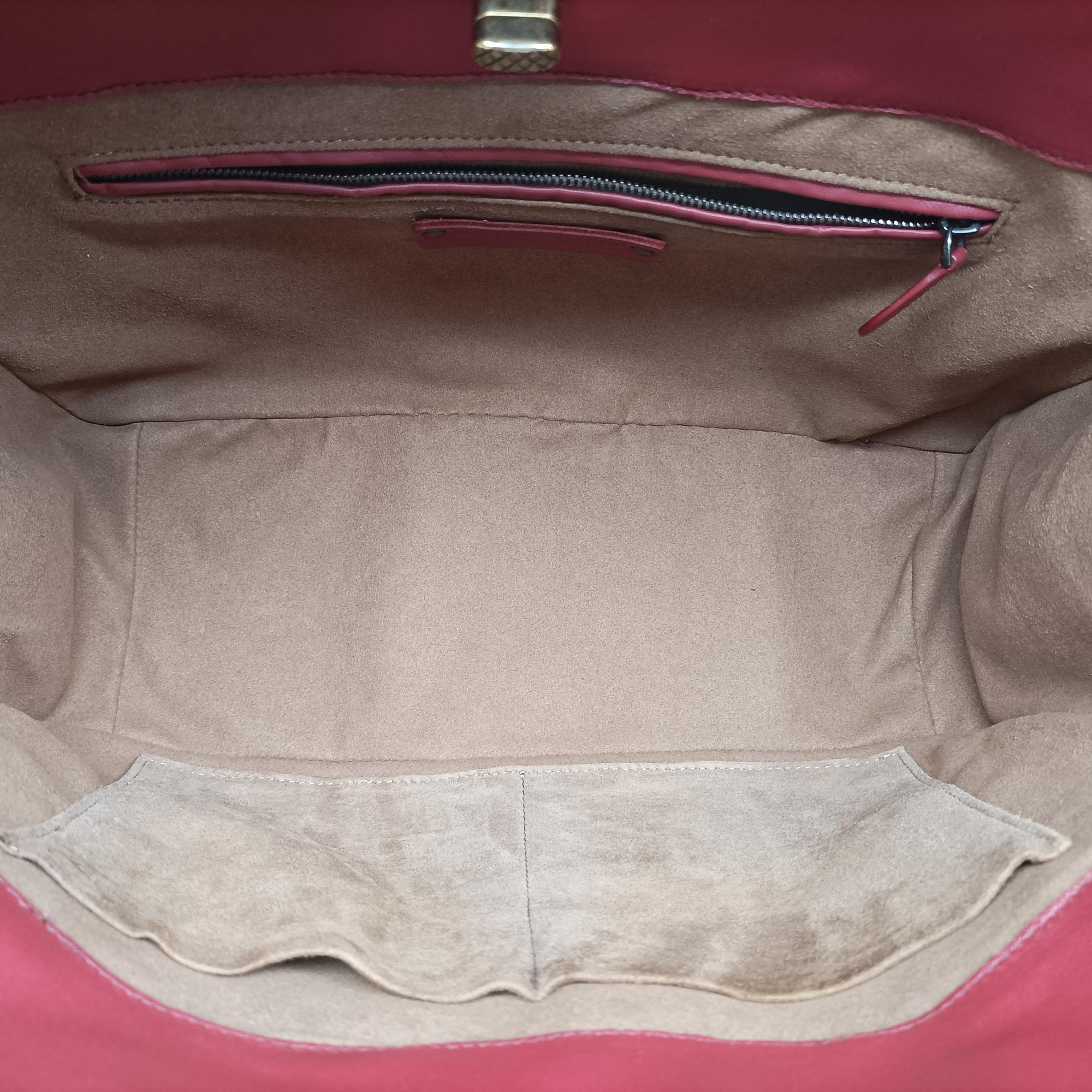 Pre-owned Bottega Veneta Intrecciato Ellitica Red lambskin  shoulderbag | stylenewstar