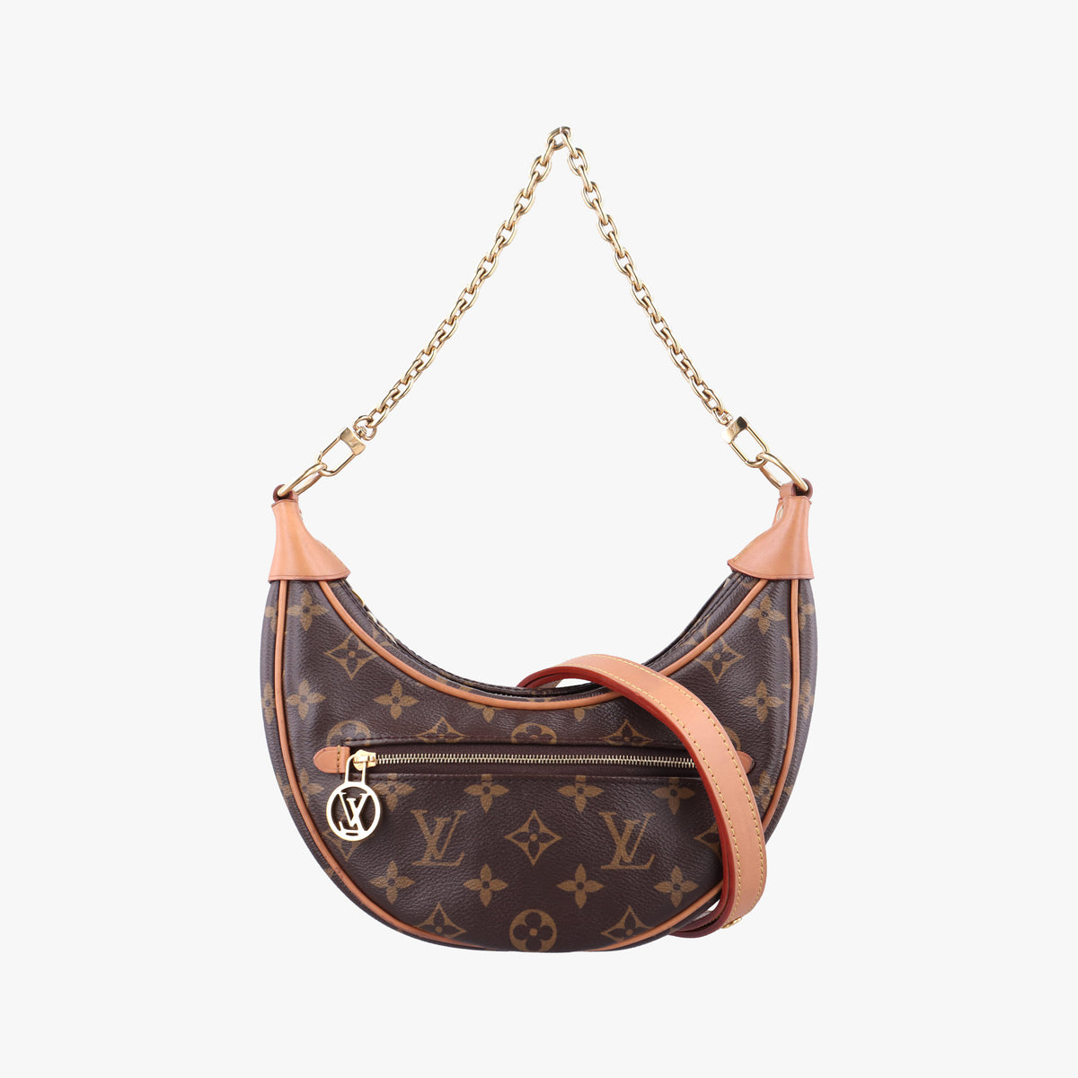 Pre-owned Louis Vuitton LOOP Brown×Beige Monogram Canvas M81098 shoulderbag | stylenewstar