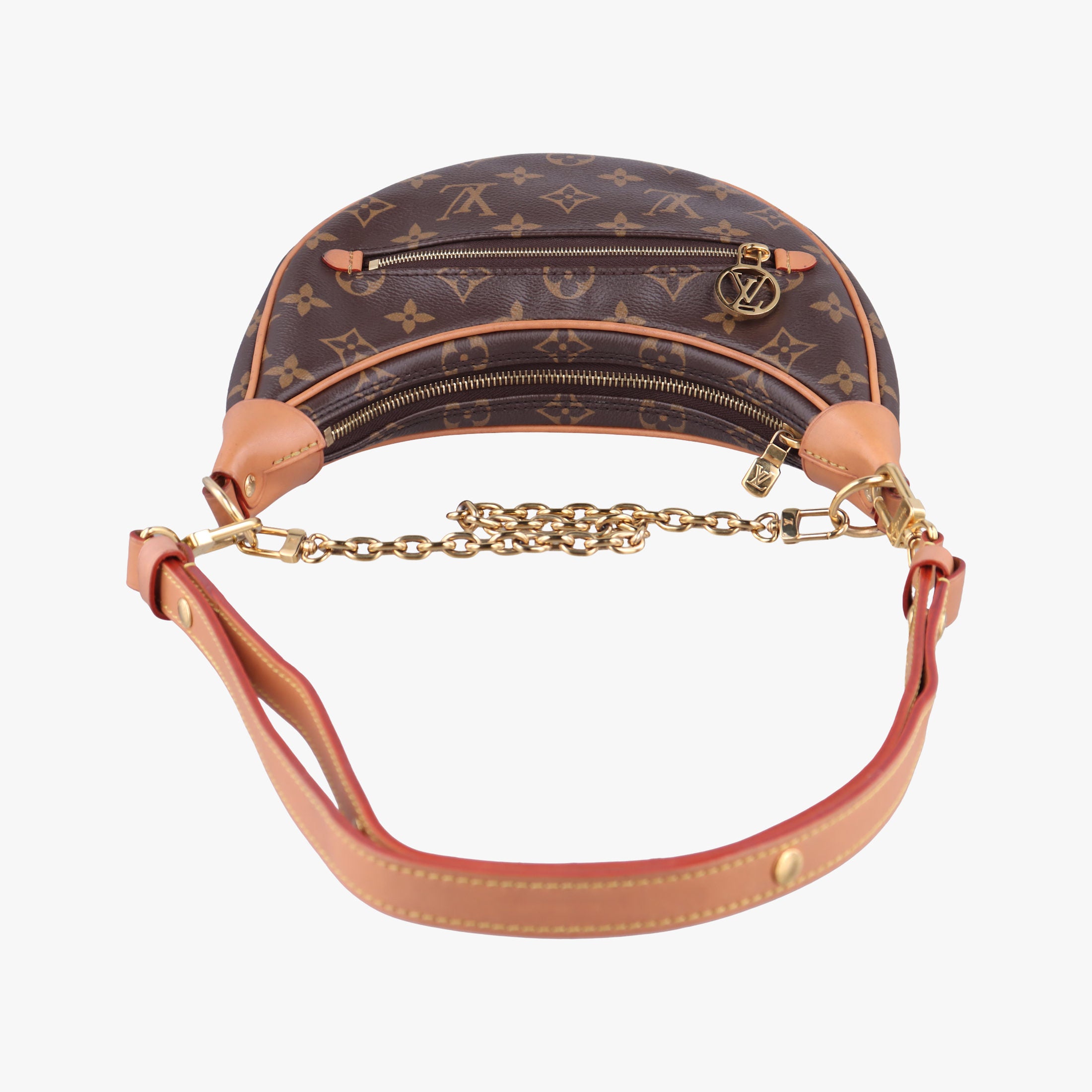 Pre-owned Louis Vuitton LOOP Brown×Beige Monogram Canvas M81098 shoulderbag | stylenewstar