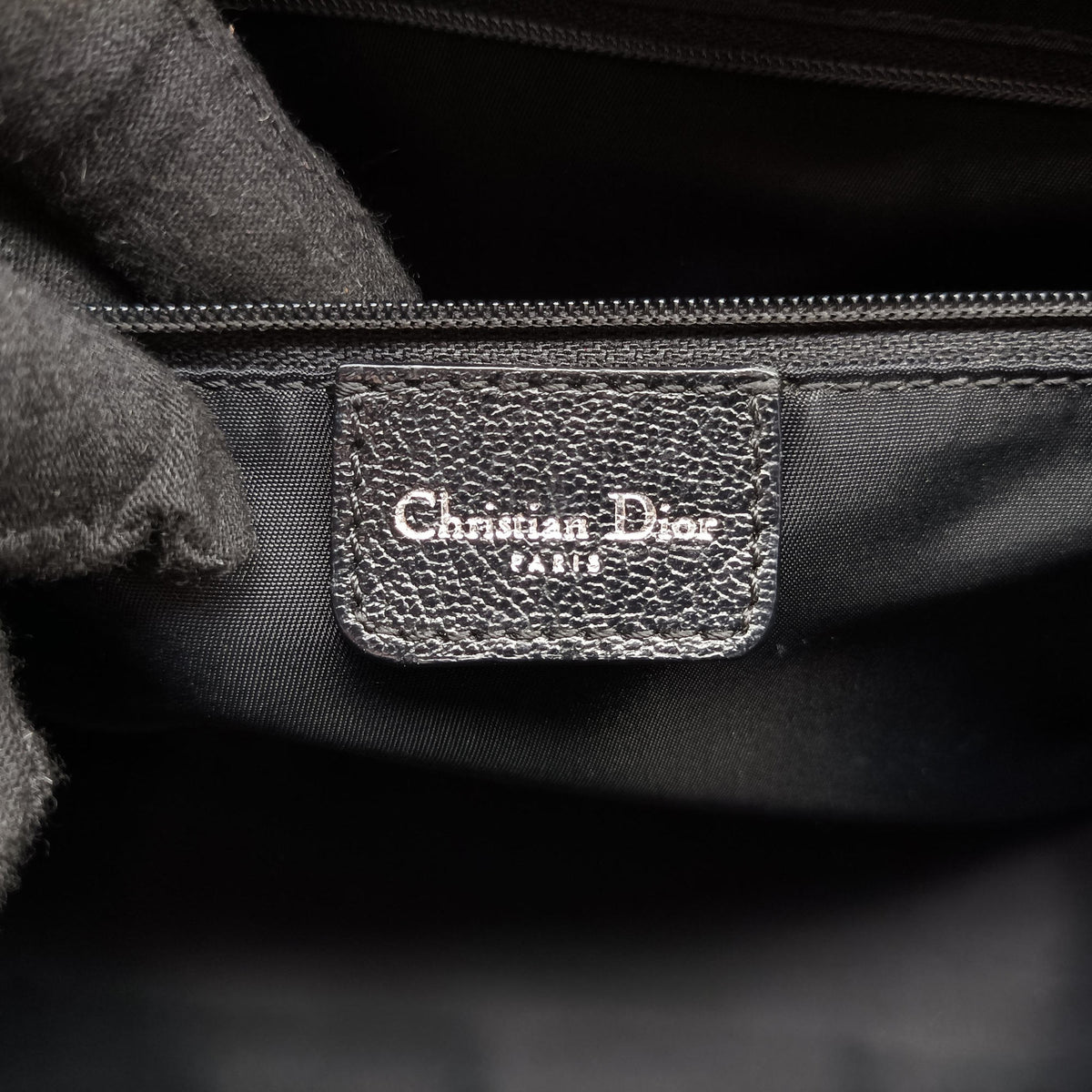 Secondhand Christian Dior Trotter Flower Tote Black canvas×Leather  handbag | stylenewstar