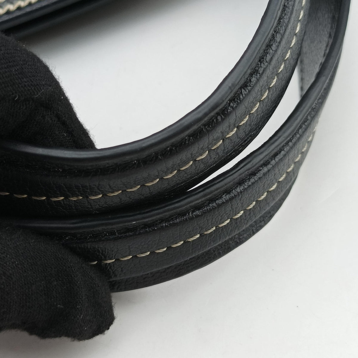Vintage Christian Dior Trotter Flower Tote Black canvas×Leather  handbag | stylenewstar