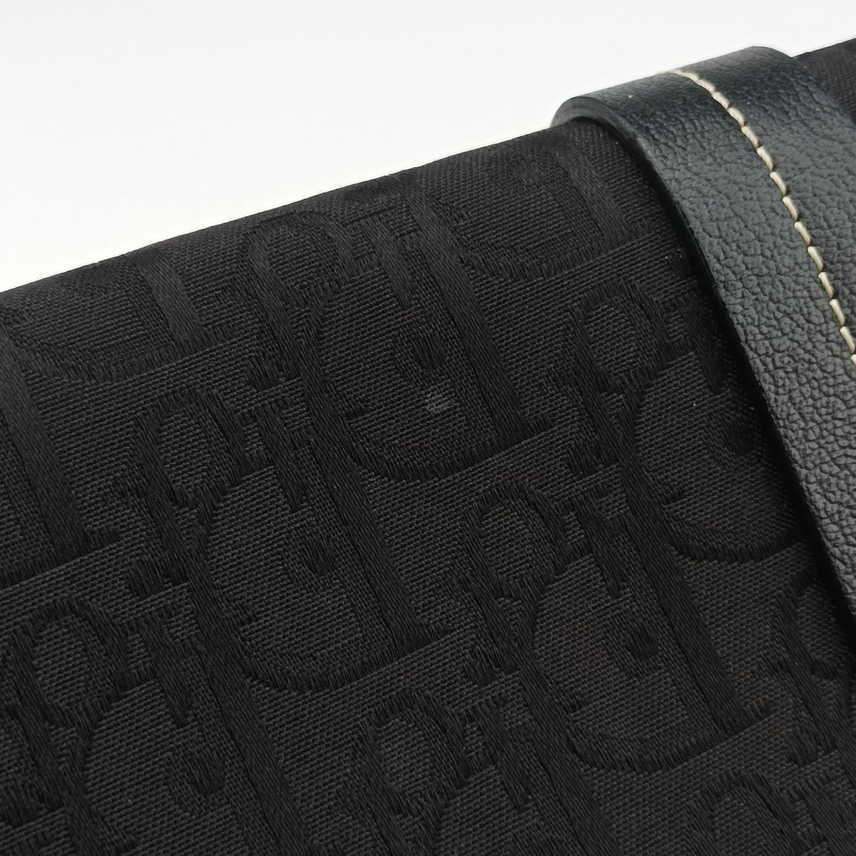 Secondhand Christian Dior Trotter Flower Tote Black canvas×Leather  handbag | stylenewstar