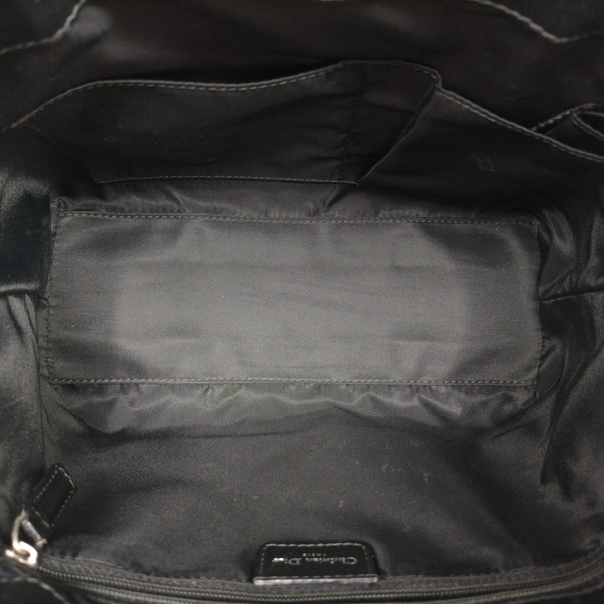 Secondhand Christian Dior Trotter Flower Tote Black canvas×Leather  handbag | stylenewstar