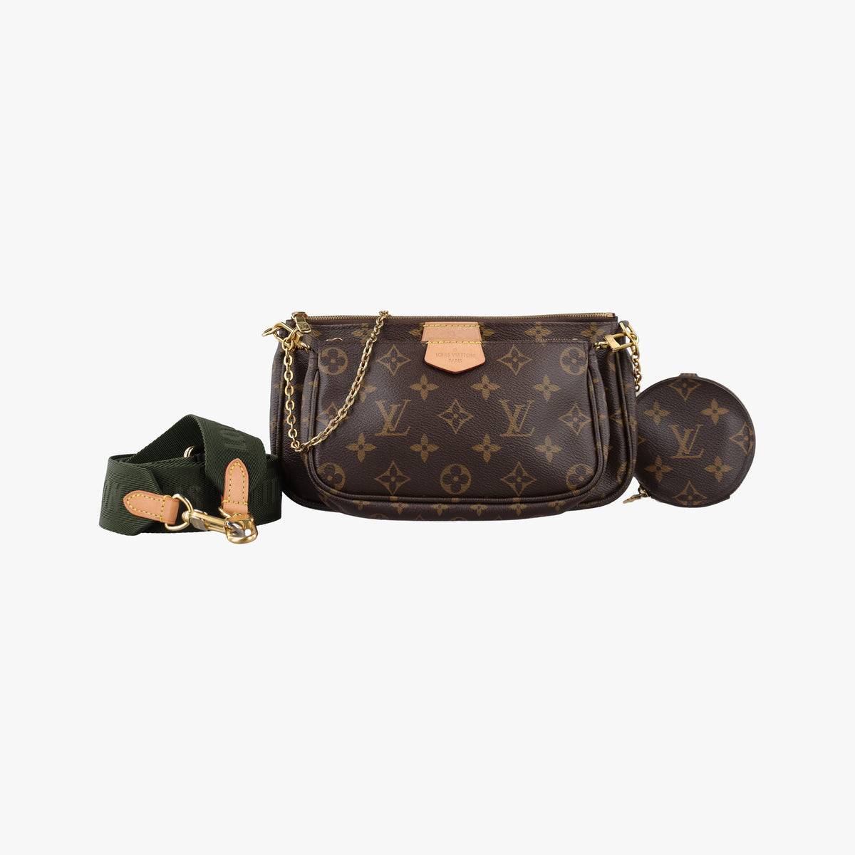 Pre-owned Louis Vuitton Multi Pochette Accessoir brown×khaki Monogram Canvas M44813 shoulderbag | stylenewstar