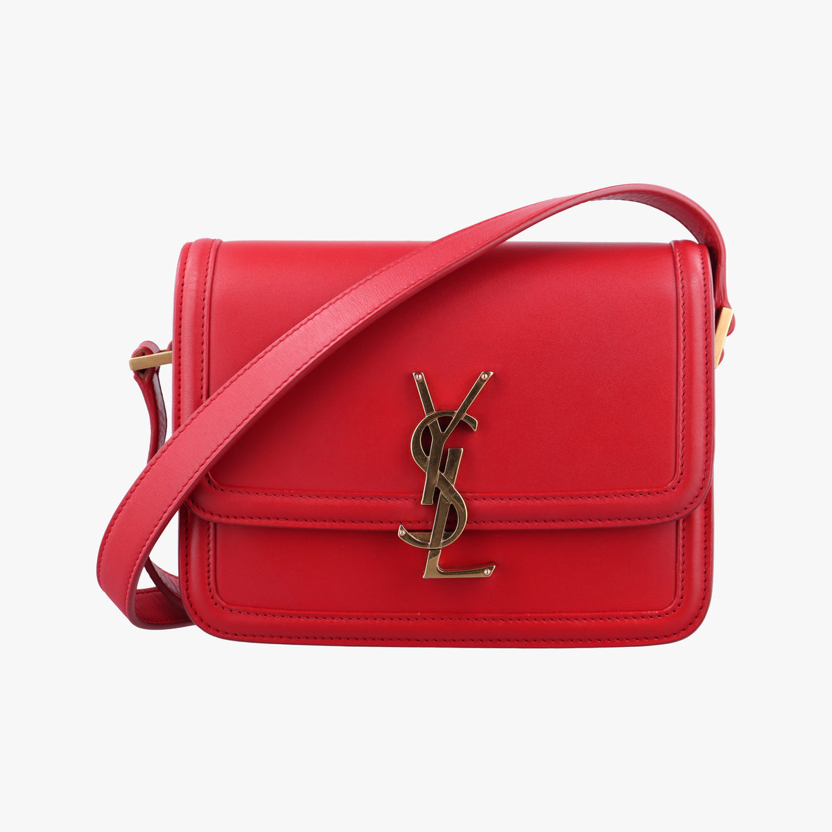 Pre-owned Yves Saint Laurent Solferino Red Leather 634306 shoulderbag | stylenewstar