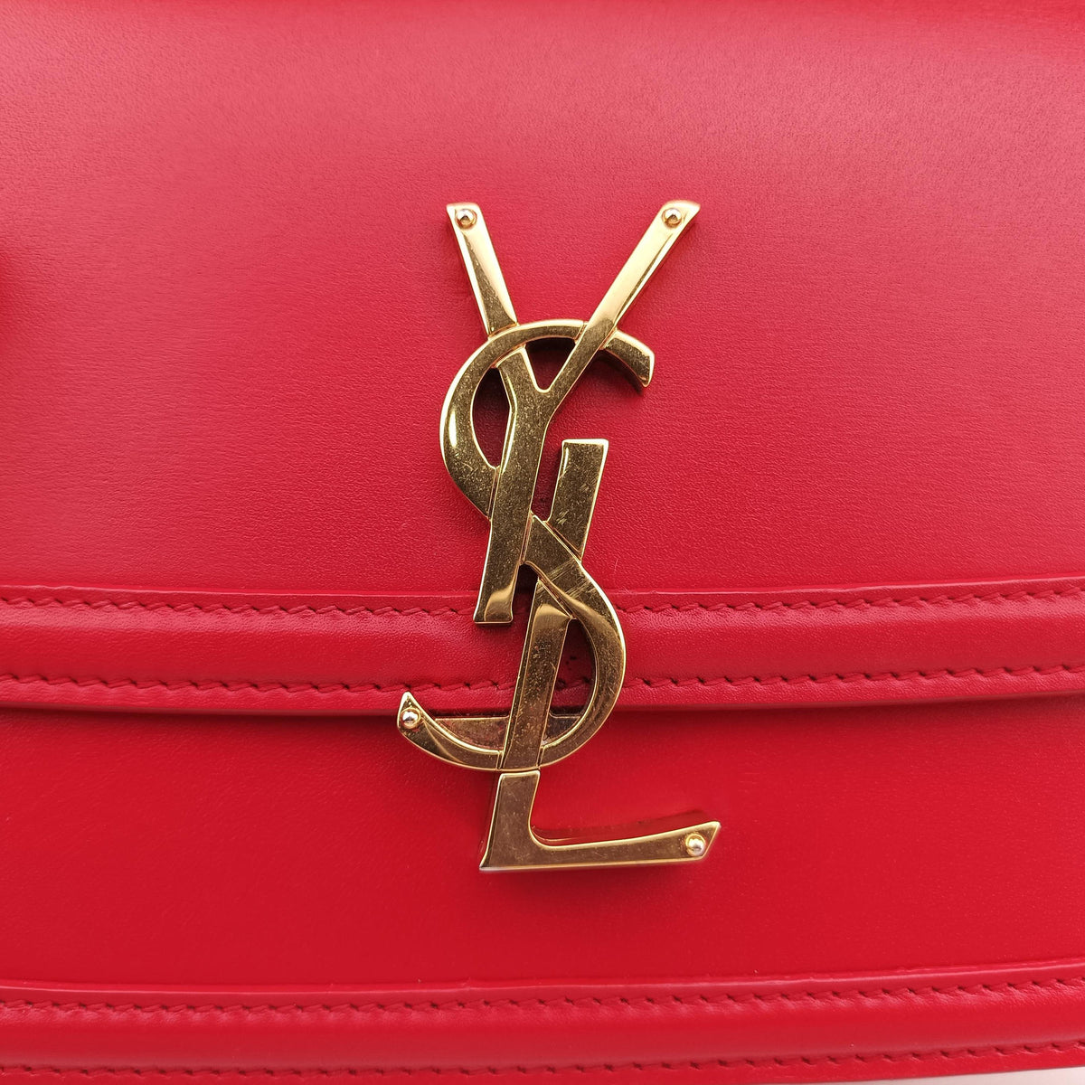 Pre-owned Yves Saint Laurent Solferino Red Leather 634306 shoulderbag | stylenewstar