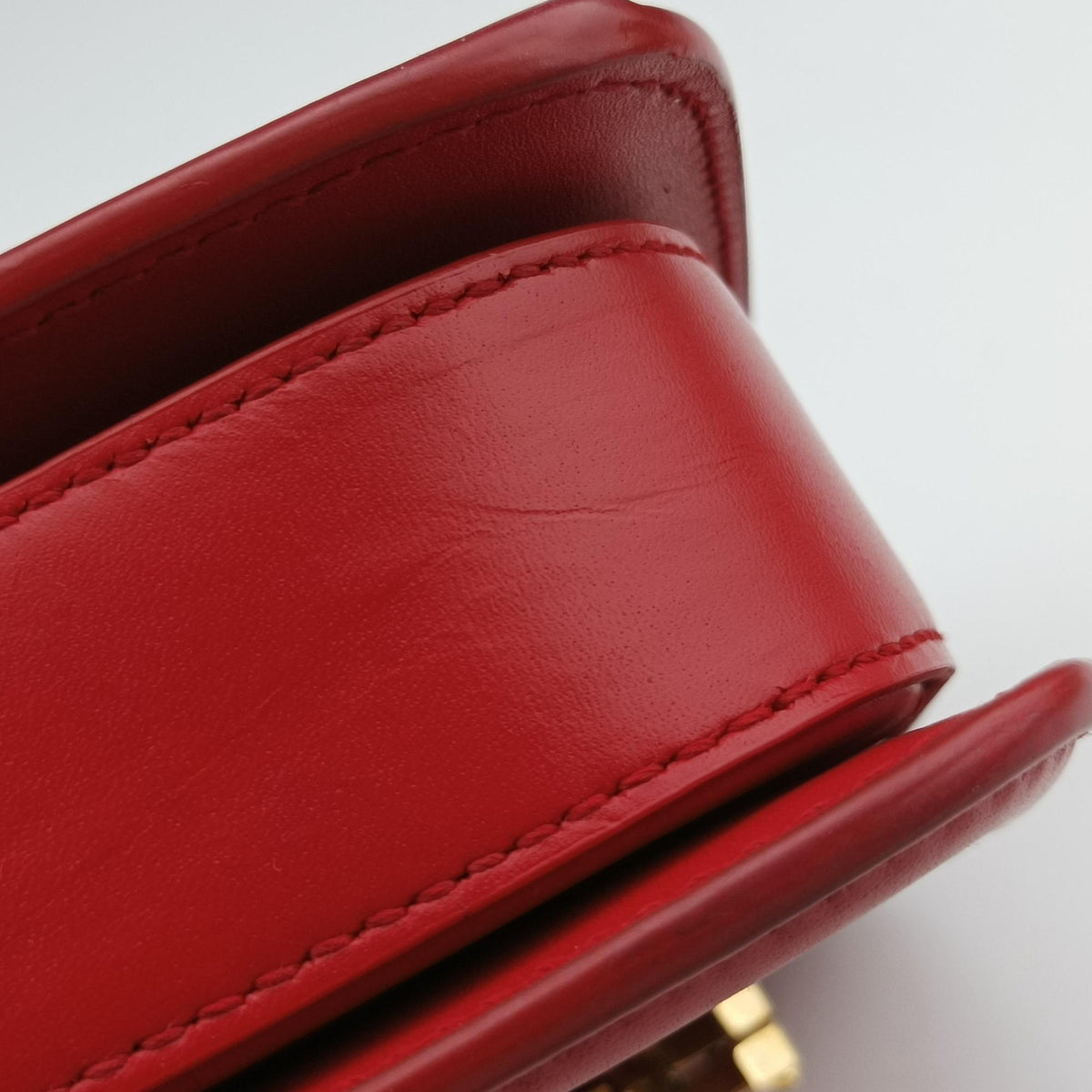 Pre-owned Yves Saint Laurent Solferino Red Leather 634306 shoulderbag | stylenewstar