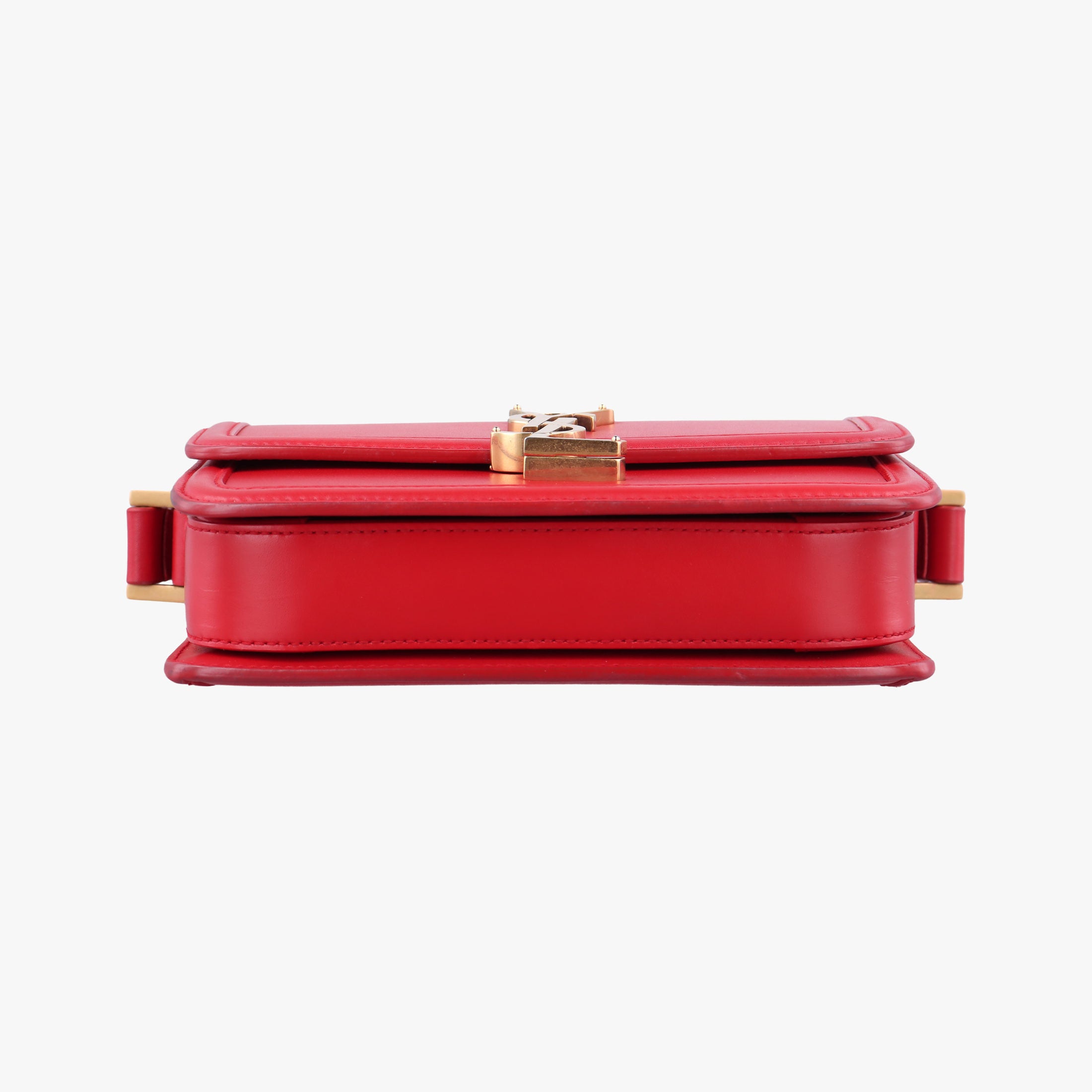 Pre-owned Yves Saint Laurent Solferino Red Leather 634306 shoulderbag | stylenewstar