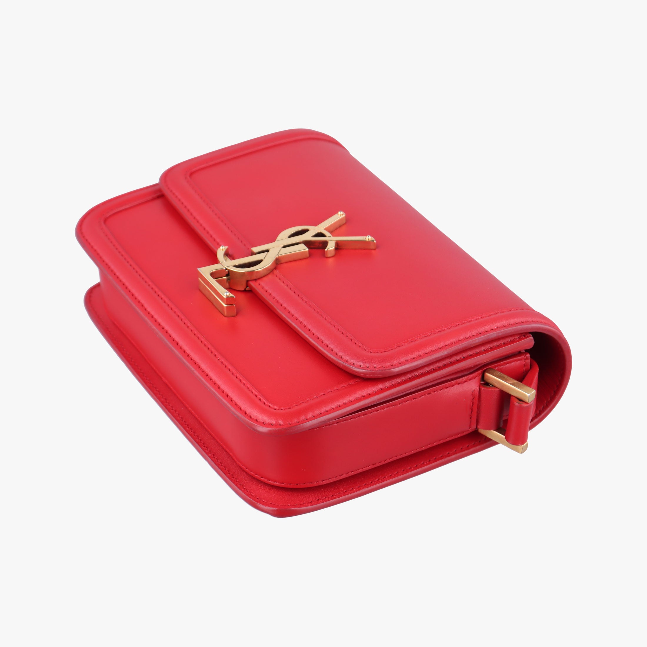 Pre-owned Yves Saint Laurent Solferino Red Leather 634306 shoulderbag | stylenewstar