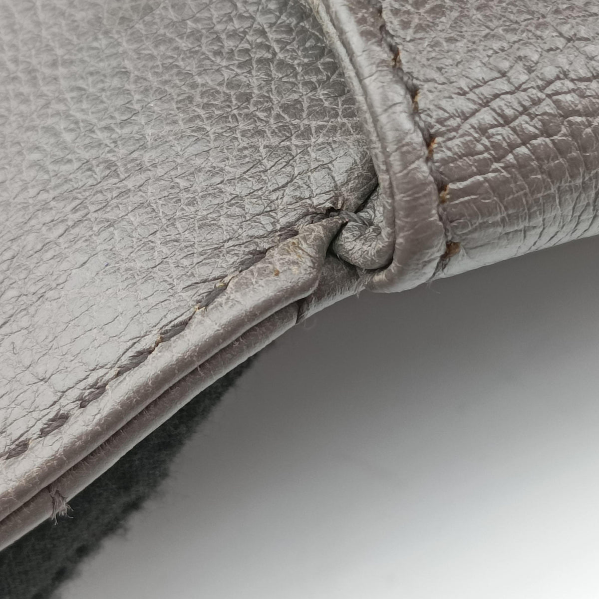 Pre-owned Yves Saint Laurent COLLEGE Grey Leather 428056 shoulderbag | stylenewstar