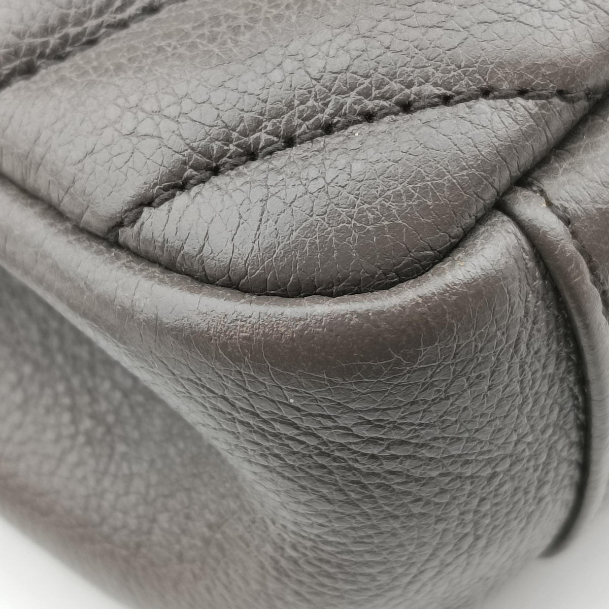 Pre-owned Yves Saint Laurent COLLEGE Grey Leather 428056 shoulderbag | stylenewstar
