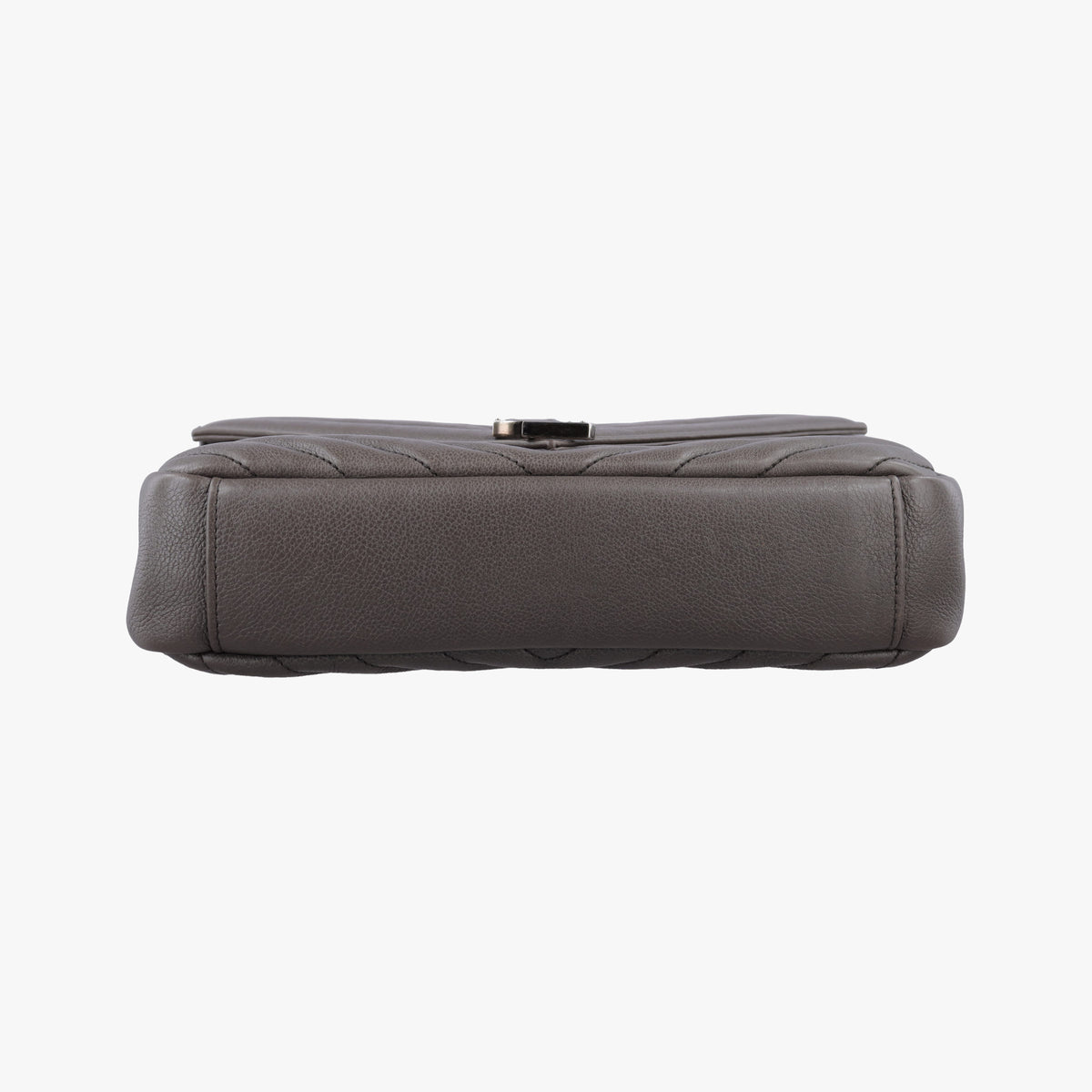 Pre-owned Yves Saint Laurent COLLEGE Grey Leather 428056 shoulderbag | stylenewstar