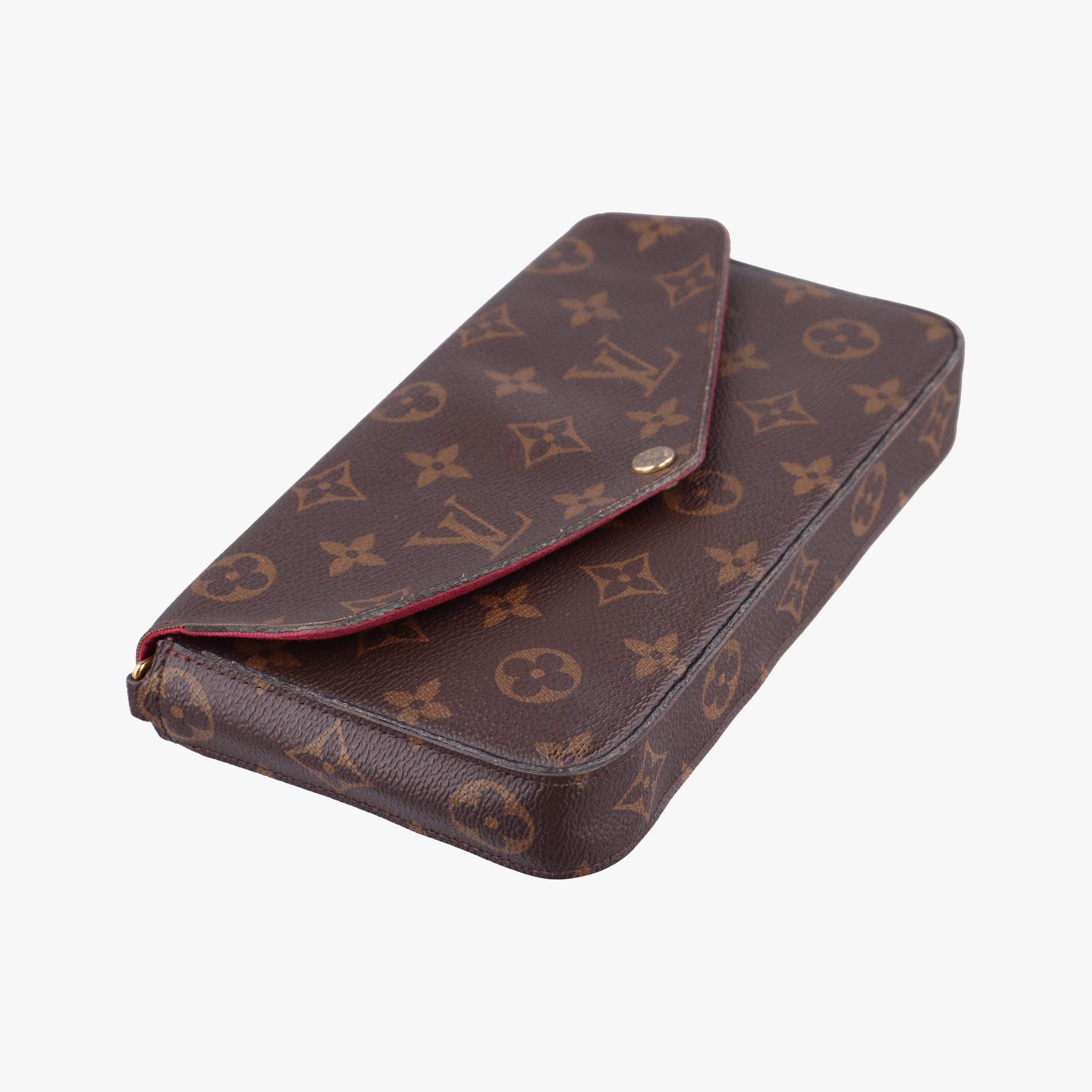 Pre-owned Louis Vuitton Pochette Felicie Brown Monogram Canvas M61276 shoulderbag | stylenewstar
