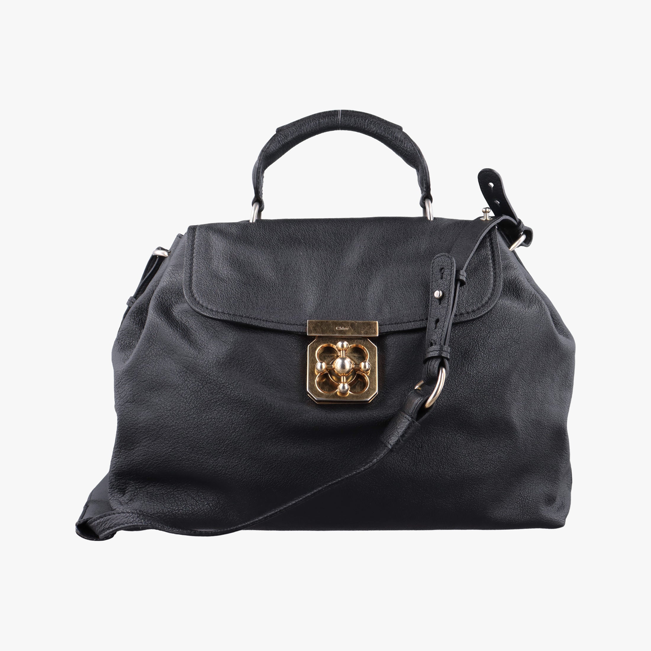 Pre-owned Chloe Elsie Black Leather  shoulderbag | stylenewstar