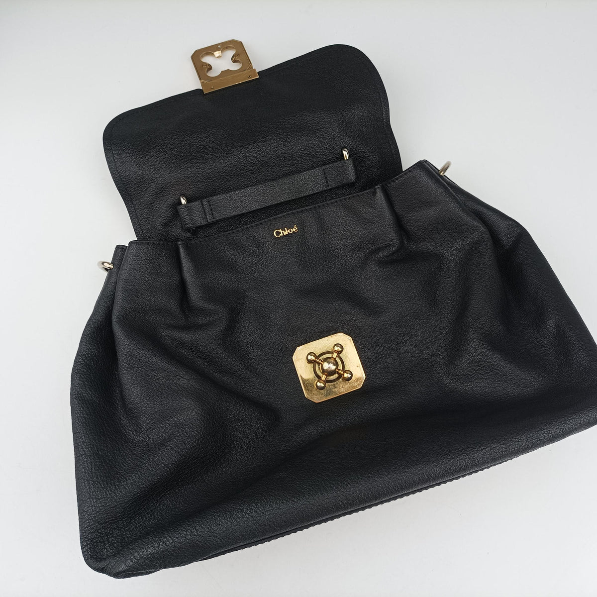 Pre-owned Chloe Elsie Black Leather  shoulderbag | stylenewstar