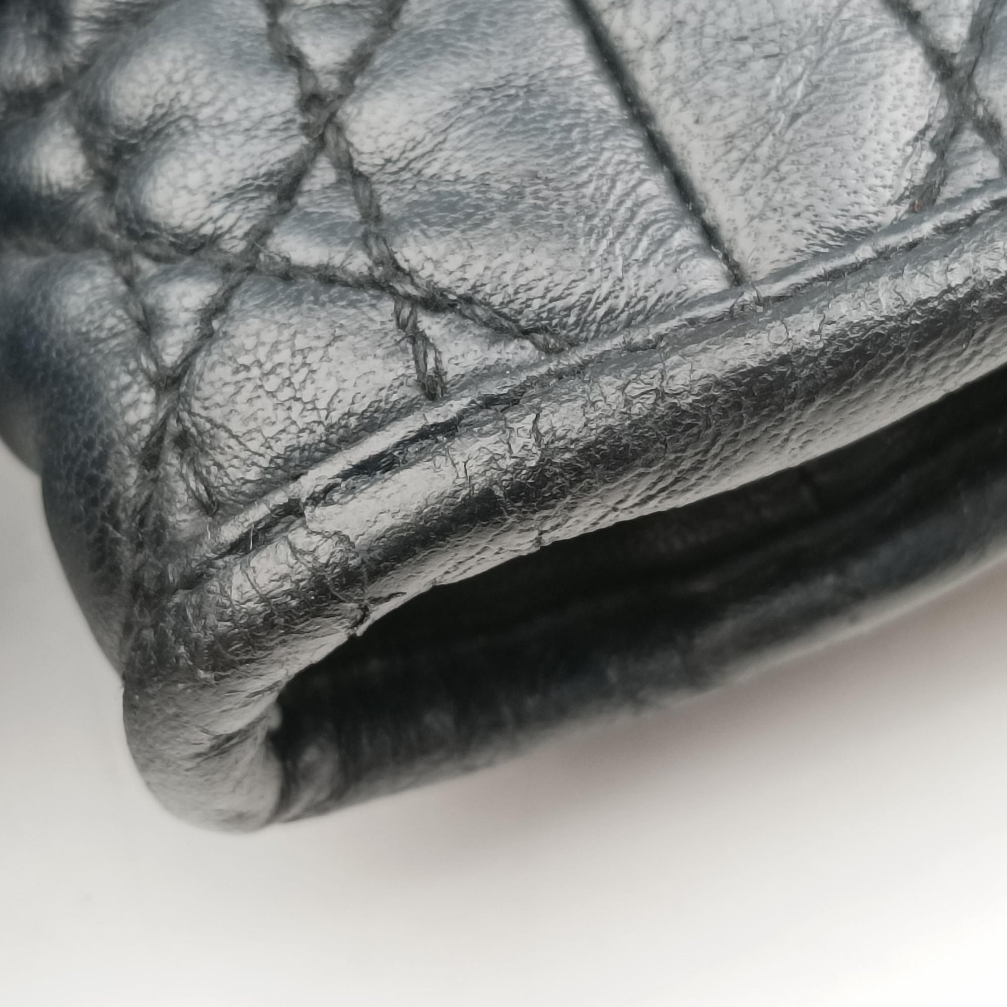 Secondhand Christian Dior Cannage Dior Soft Shopping Black lambskin  shoulderbag | stylenewstar