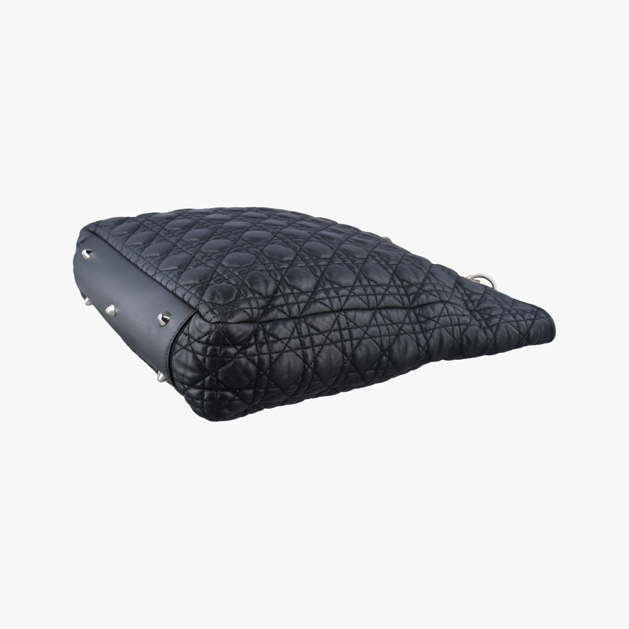 Secondhand Christian Dior Cannage Dior Soft Shopping Black lambskin  shoulderbag | stylenewstar