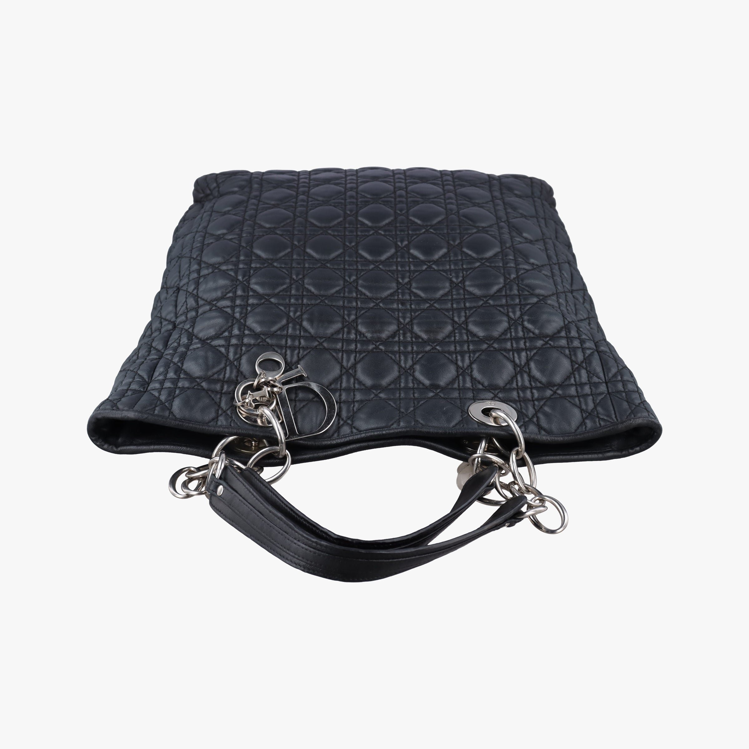 Secondhand Christian Dior Cannage Dior Soft Shopping Black lambskin  shoulderbag | stylenewstar