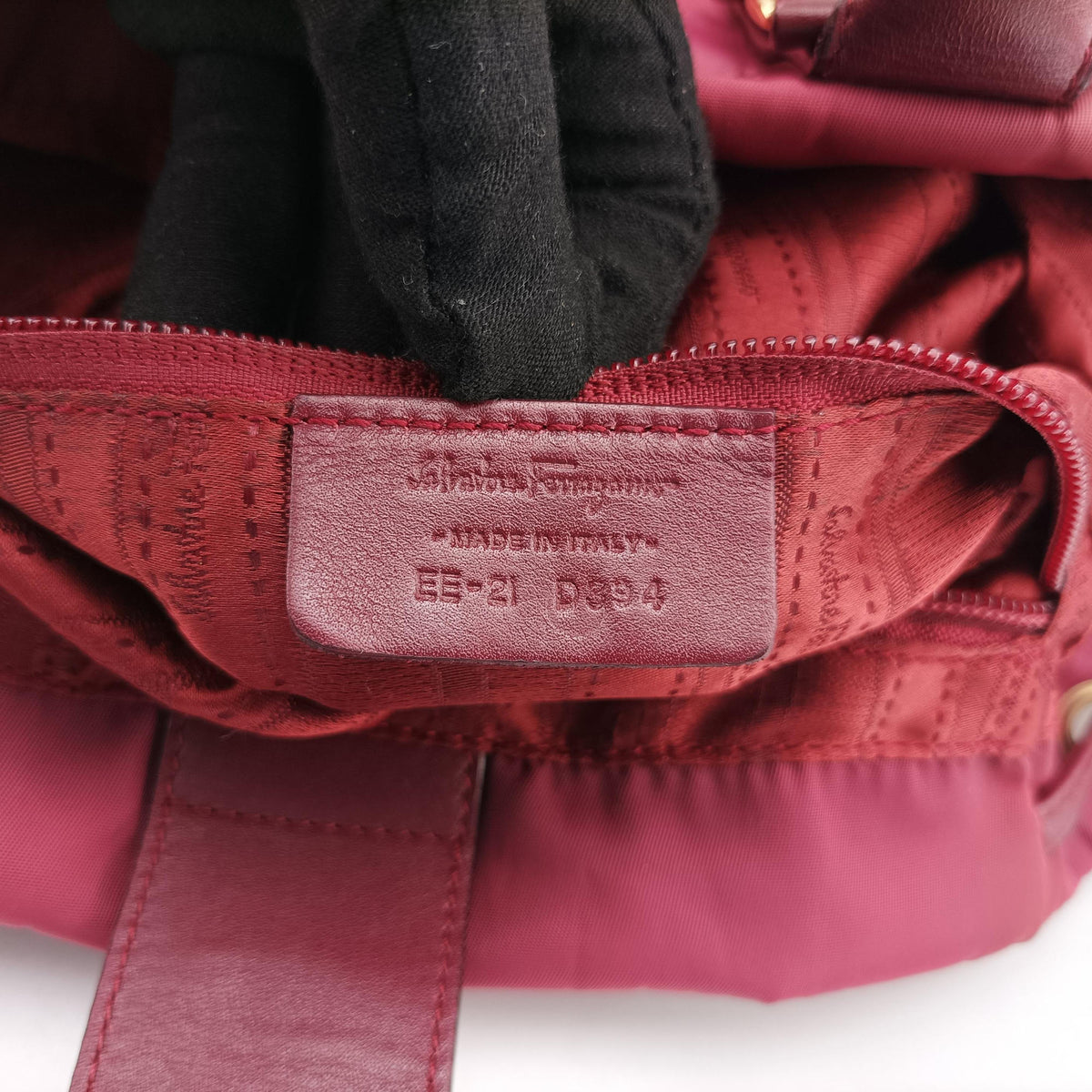 Pre-owned Ferragamo Drawstring Bag Red Nylon  handbag | stylenewstar