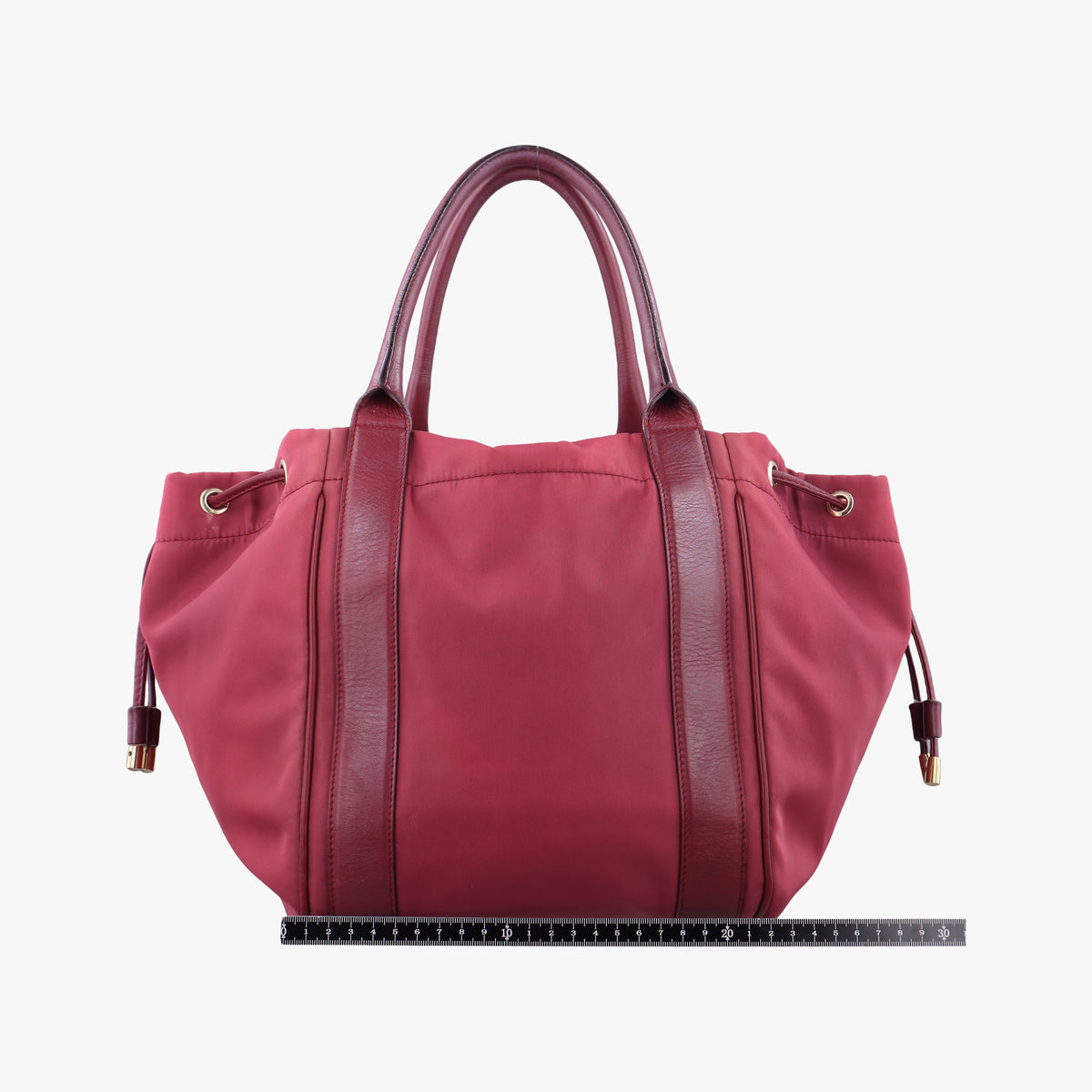 Pre-owned Ferragamo Drawstring Bag Red Nylon  handbag | stylenewstar