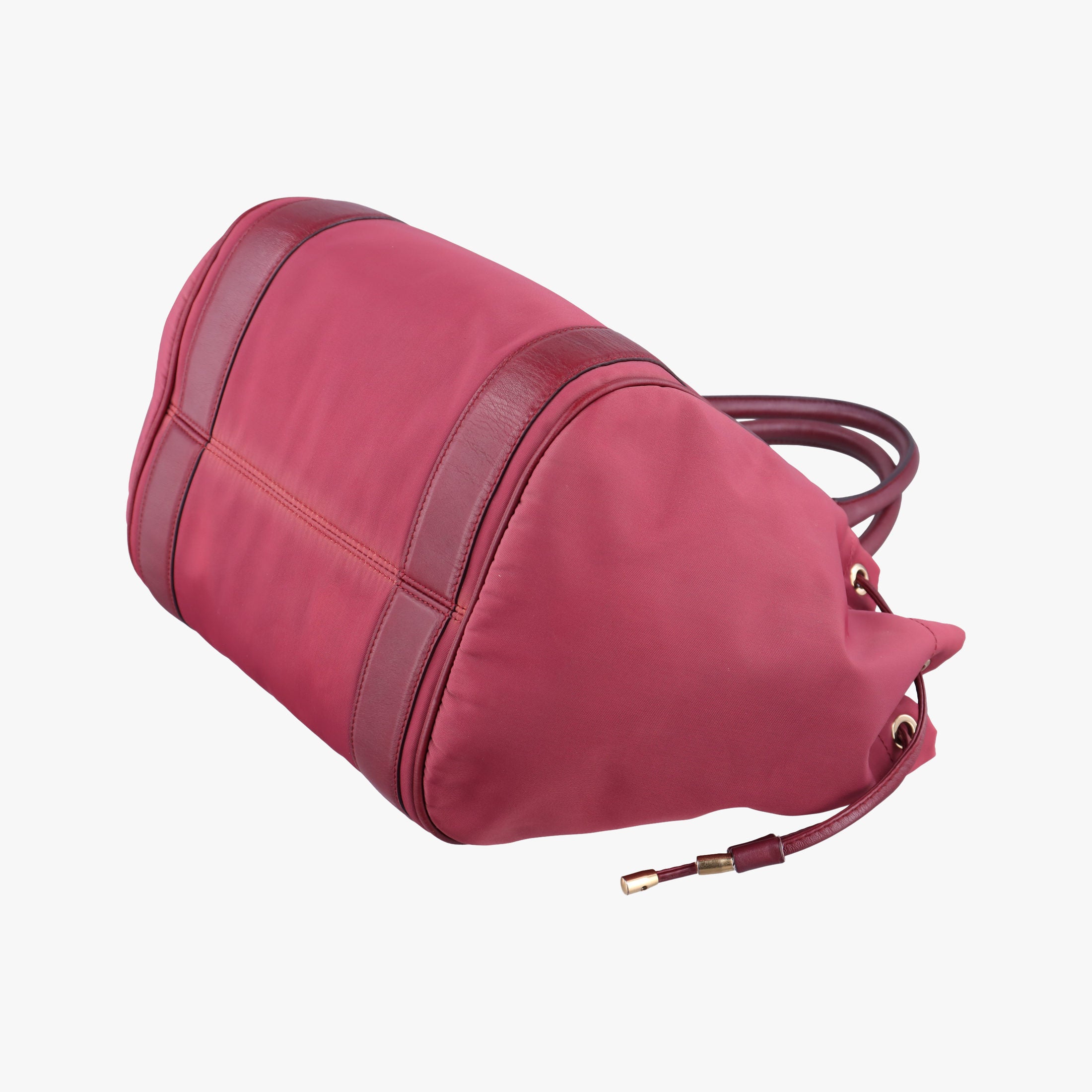 Pre-owned Ferragamo Drawstring Bag Red Nylon  handbag | stylenewstar
