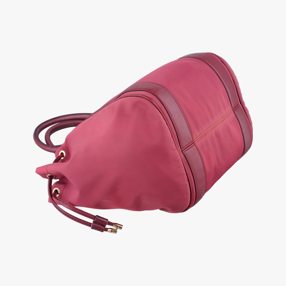 Pre-owned Ferragamo Drawstring Bag Red Nylon  handbag | stylenewstar