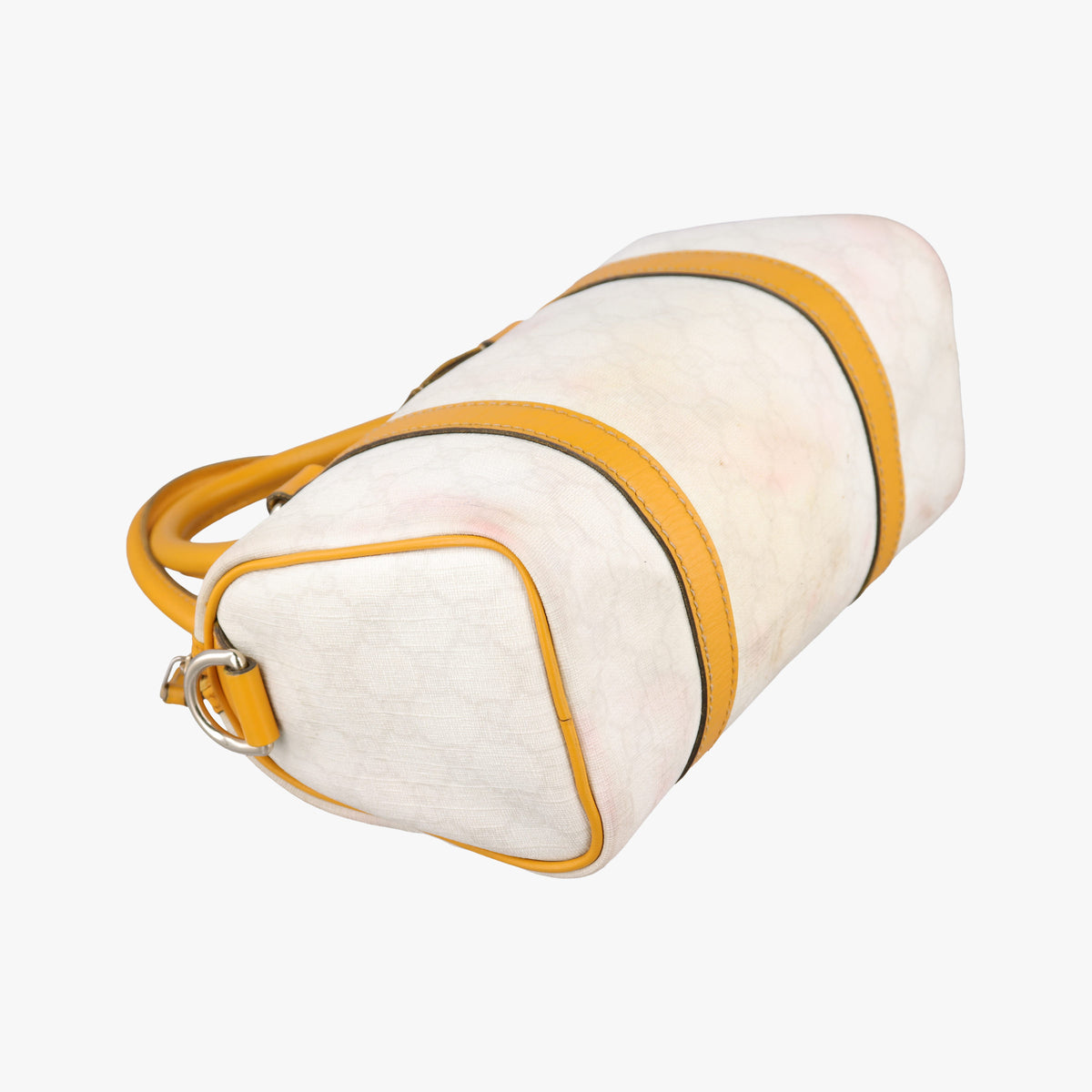 Pre-owned Gucci GG Plus GG Supreme Yellow×White PVC coated canvas 193604 handbag | stylenewstar