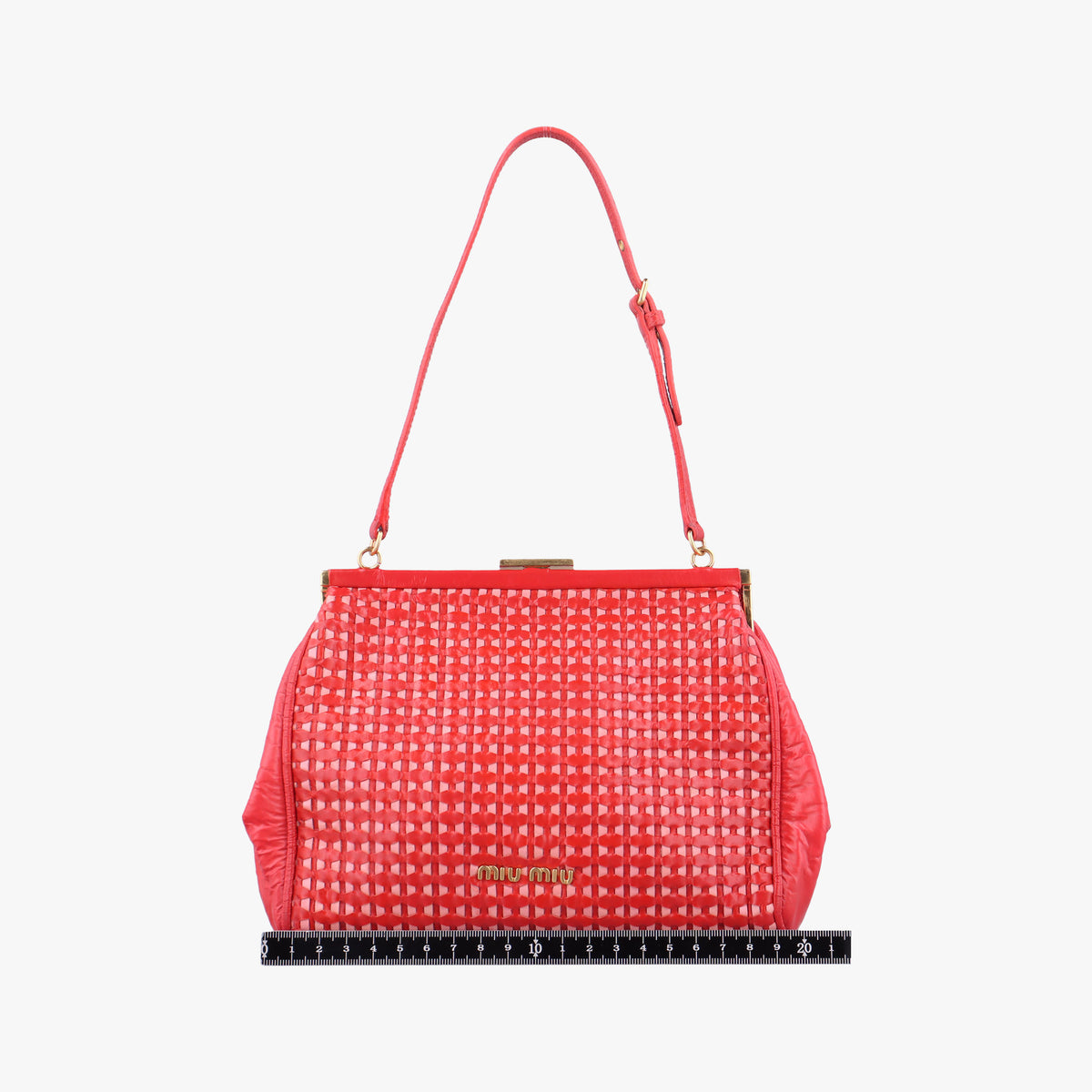 Secondhand Miu Miu Frame Red Patent Leather  shoulderbag | stylenewstar