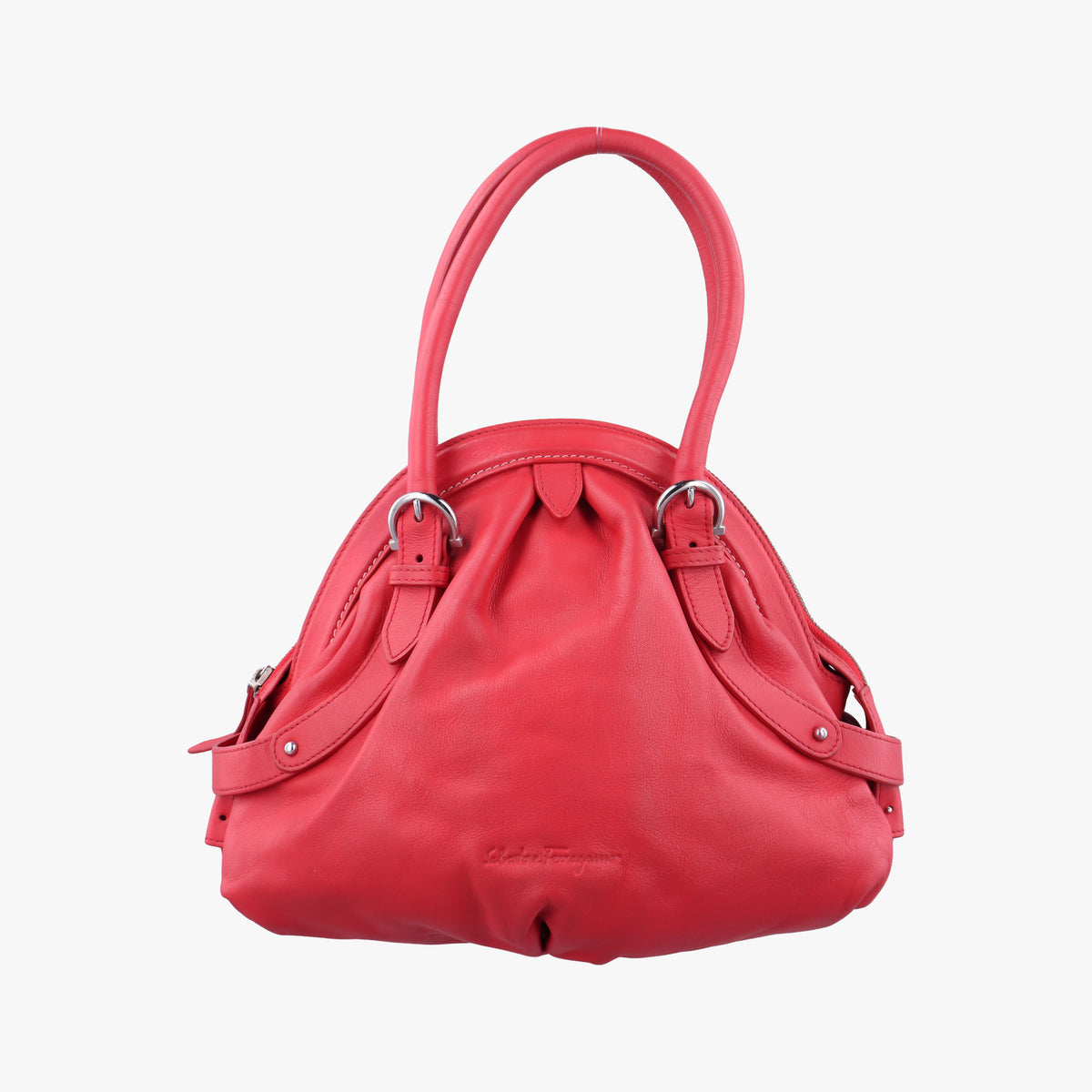 Pre-owned Ferragamo Marissa Red leather  handbag | stylenewstar