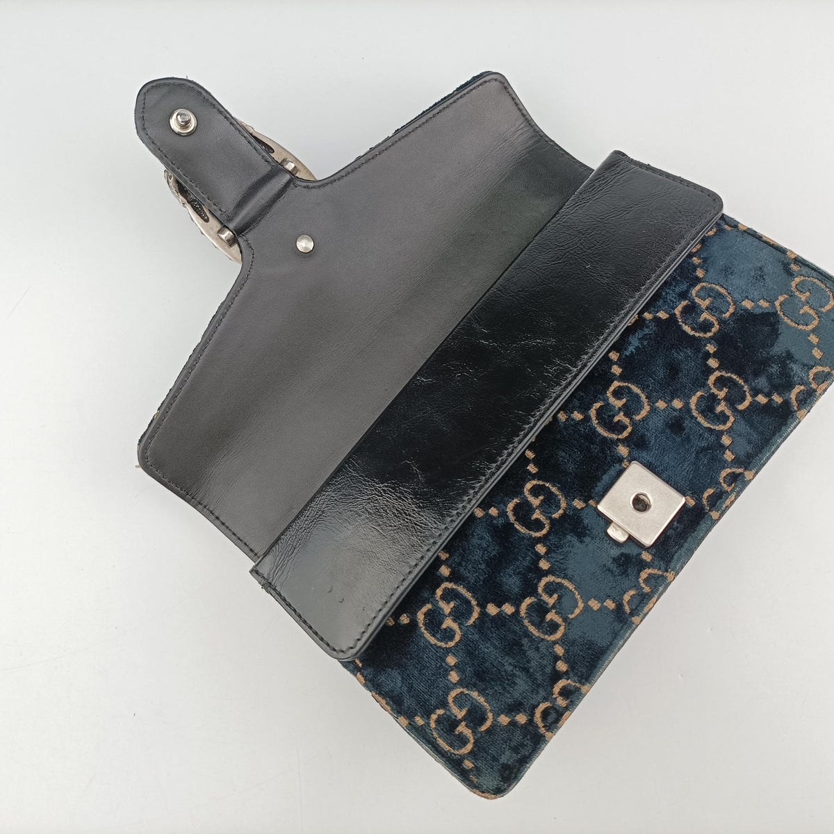 Pre-owned Gucci Dionysus Navy velour 499623 shoulderbag | stylenewstar