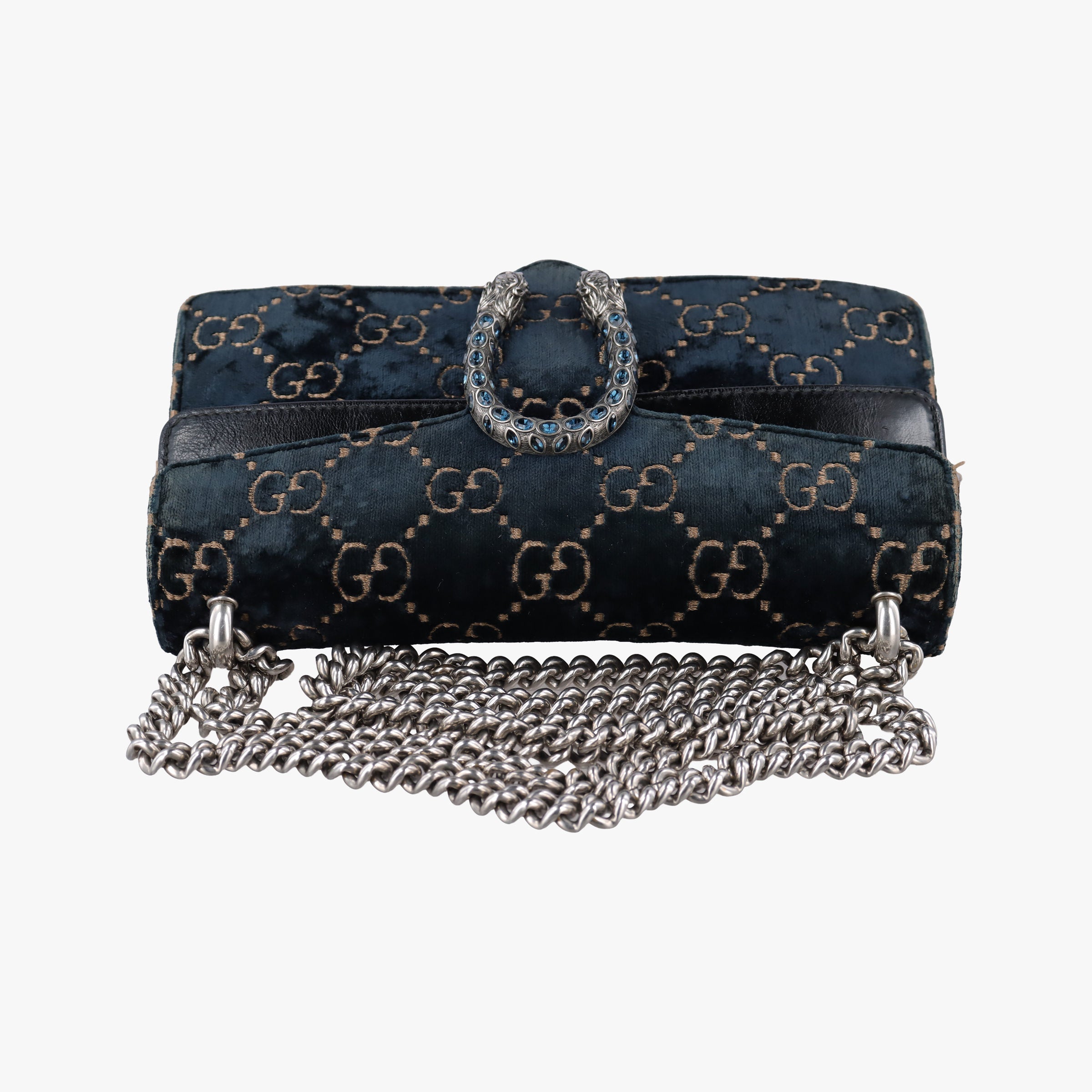Pre-owned Gucci Dionysus Navy velour 499623 shoulderbag | stylenewstar