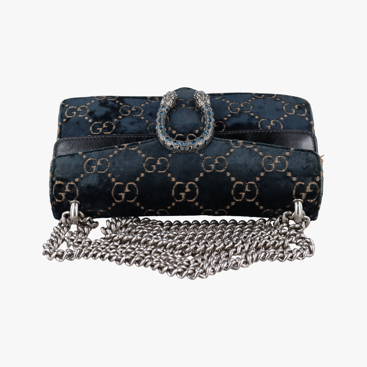 Pre-owned Gucci Dionysus Navy velour 499623 shoulderbag | stylenewstar