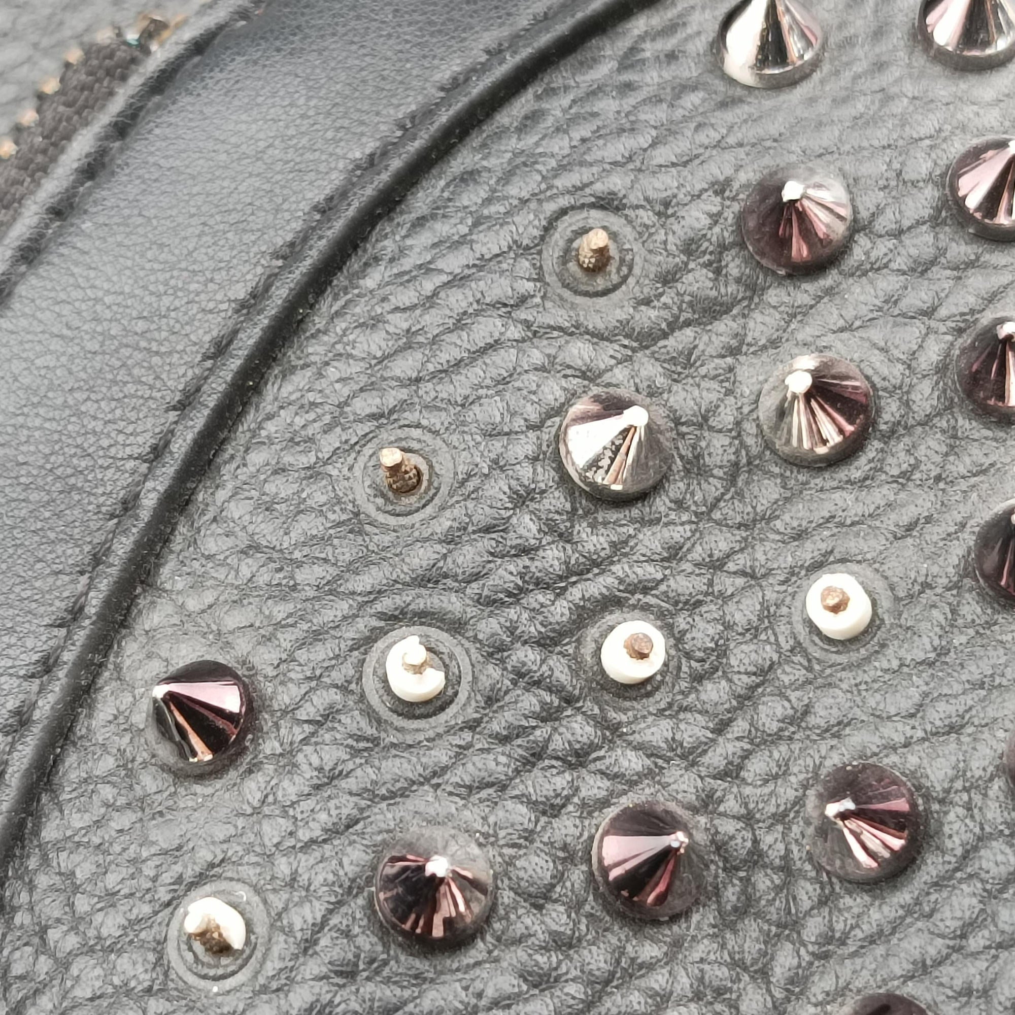 Pre-owned Christian Louboutin Explorafunk Black x Red leather  backpack/rucksack | stylenewstar