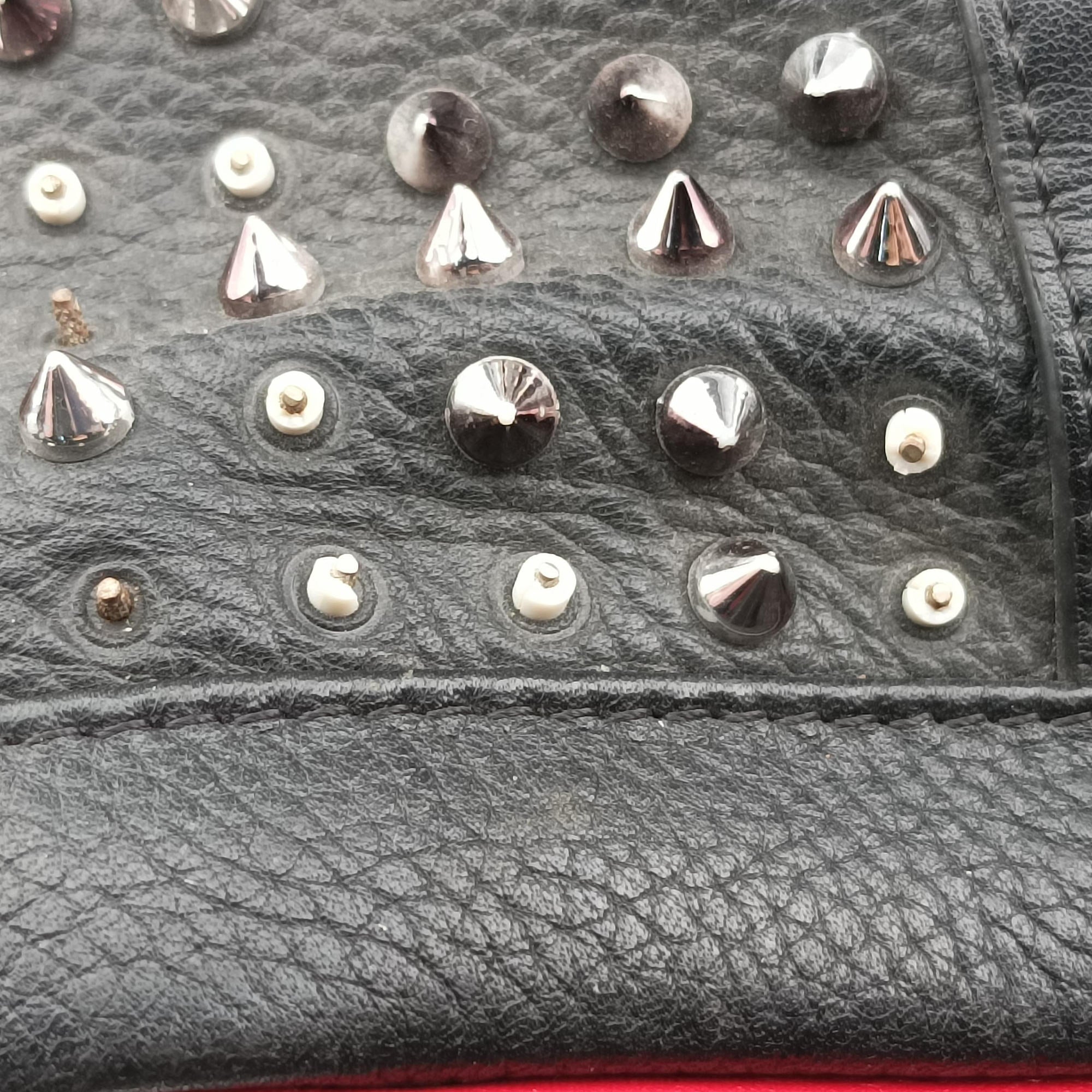 Pre-owned Christian Louboutin Explorafunk Black x Red leather  backpack/rucksack | stylenewstar