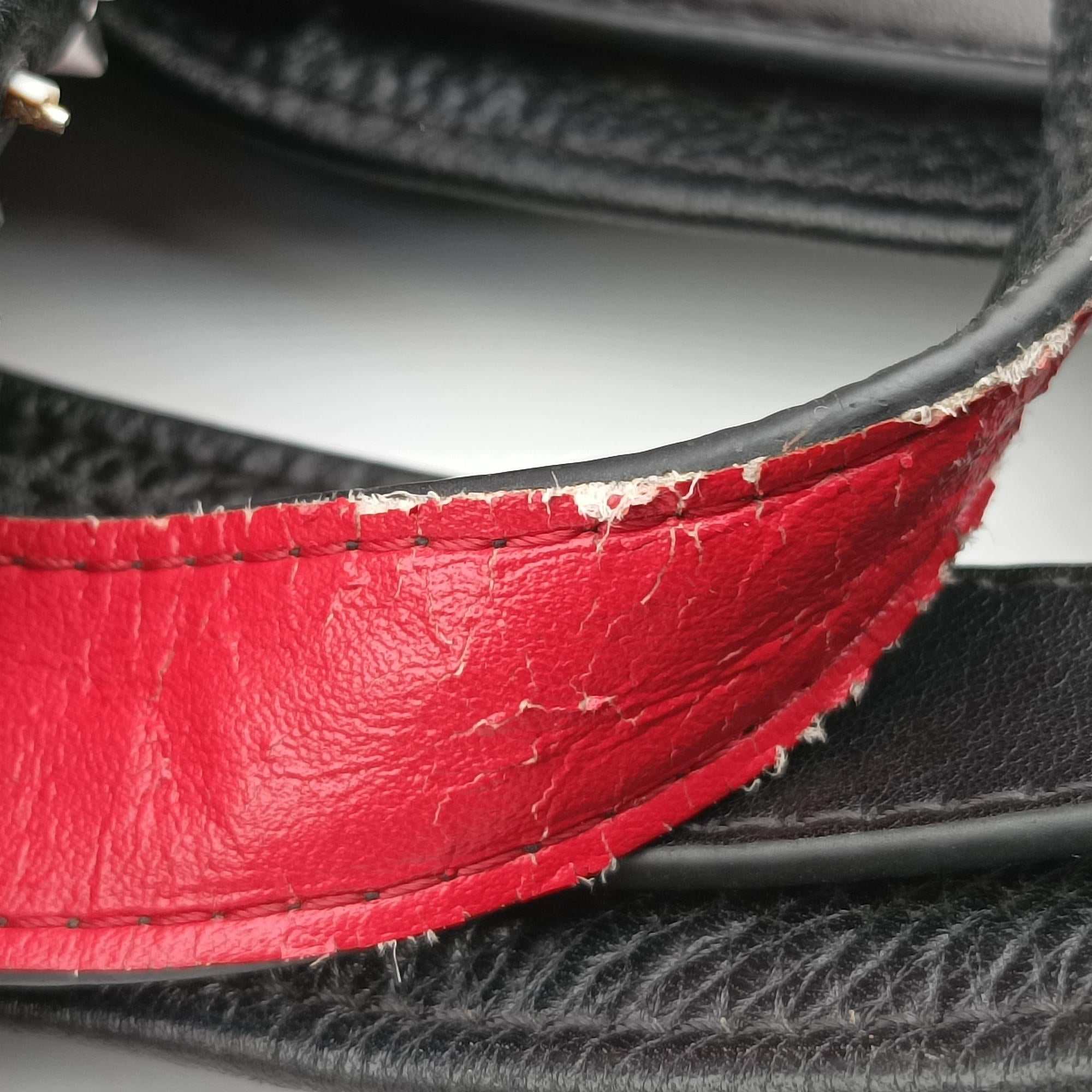 Pre-owned Christian Louboutin Explorafunk Black x Red leather  backpack/rucksack | stylenewstar