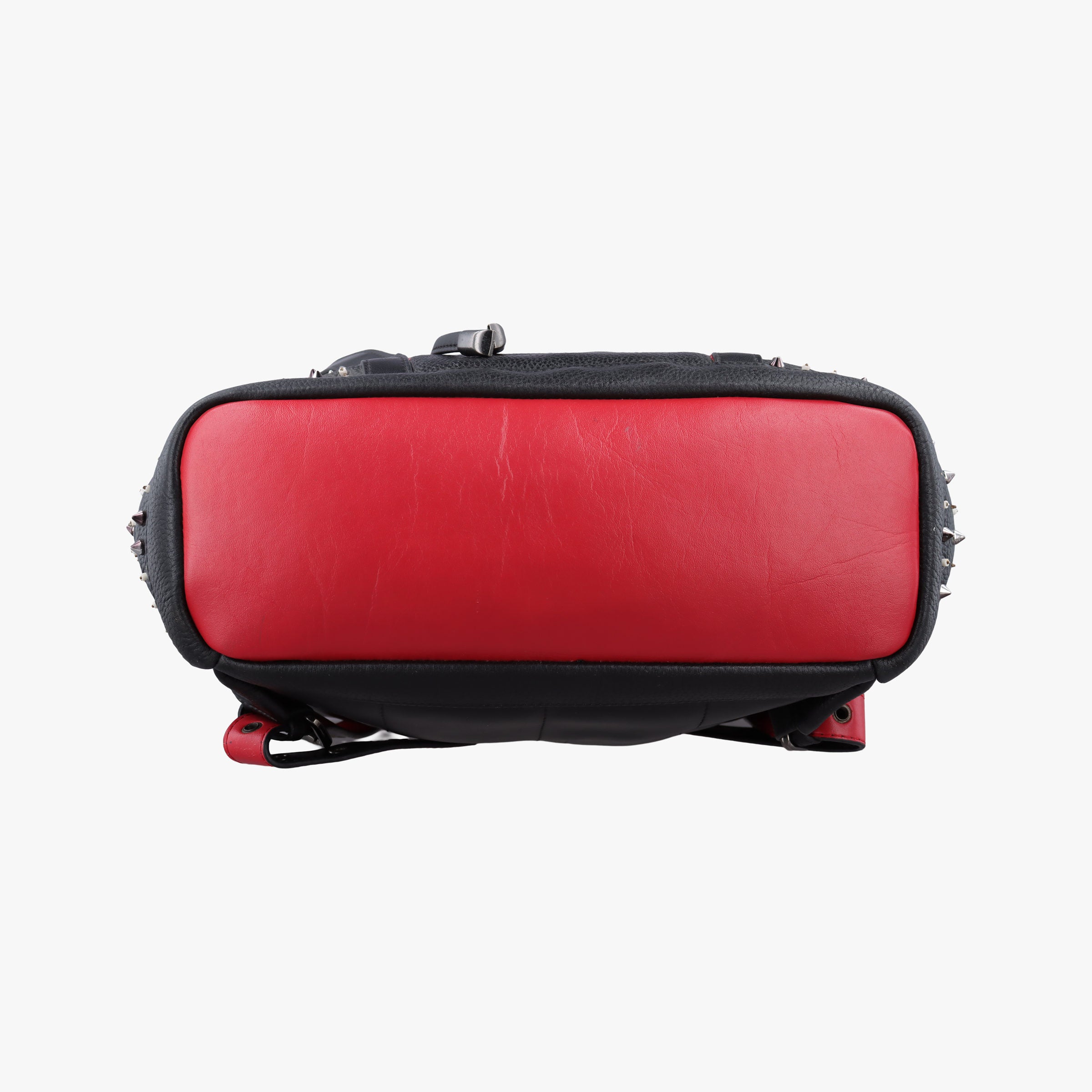Pre-owned Christian Louboutin Explorafunk Black x Red leather  backpack/rucksack | stylenewstar