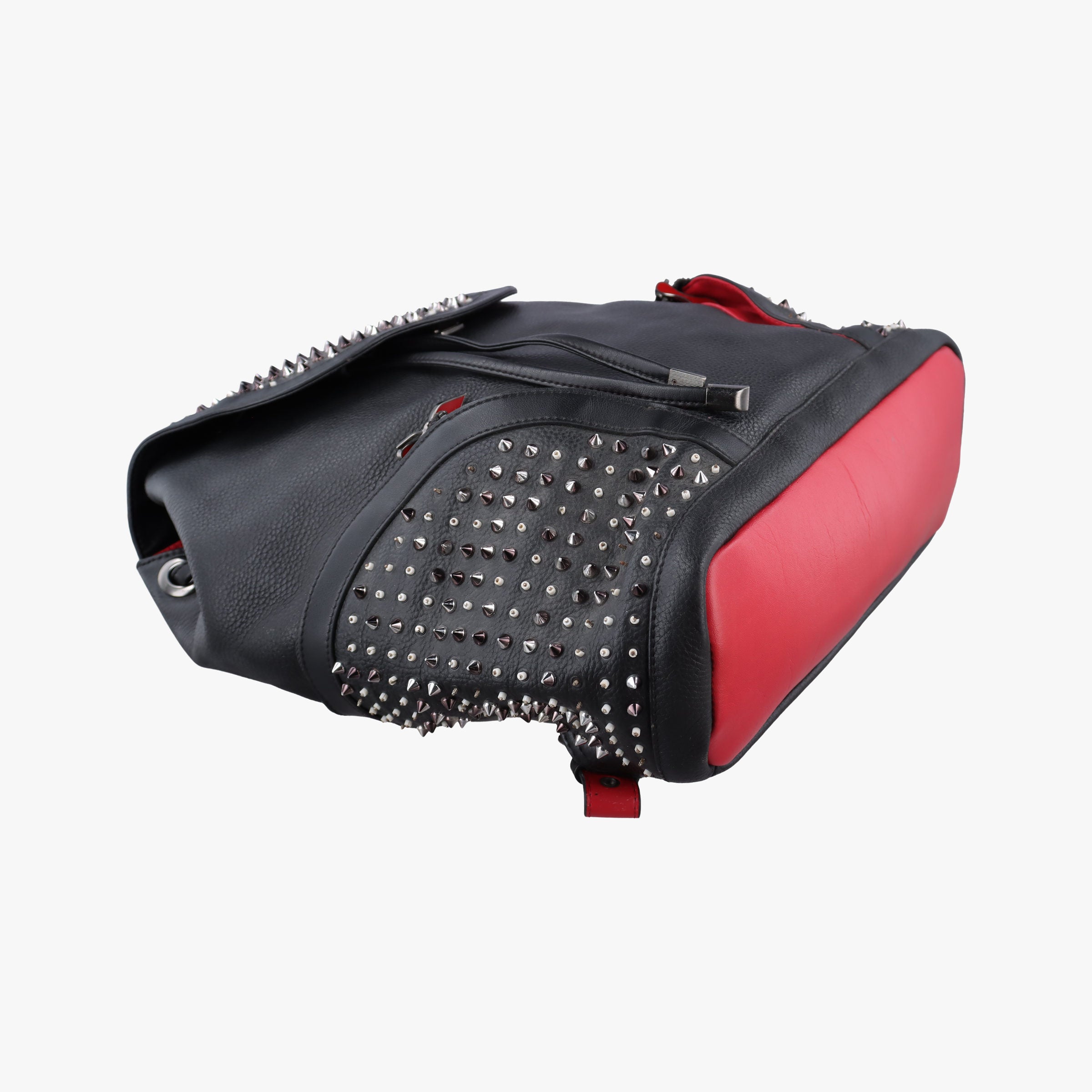 Pre-owned Christian Louboutin Explorafunk Black x Red leather  backpack/rucksack | stylenewstar