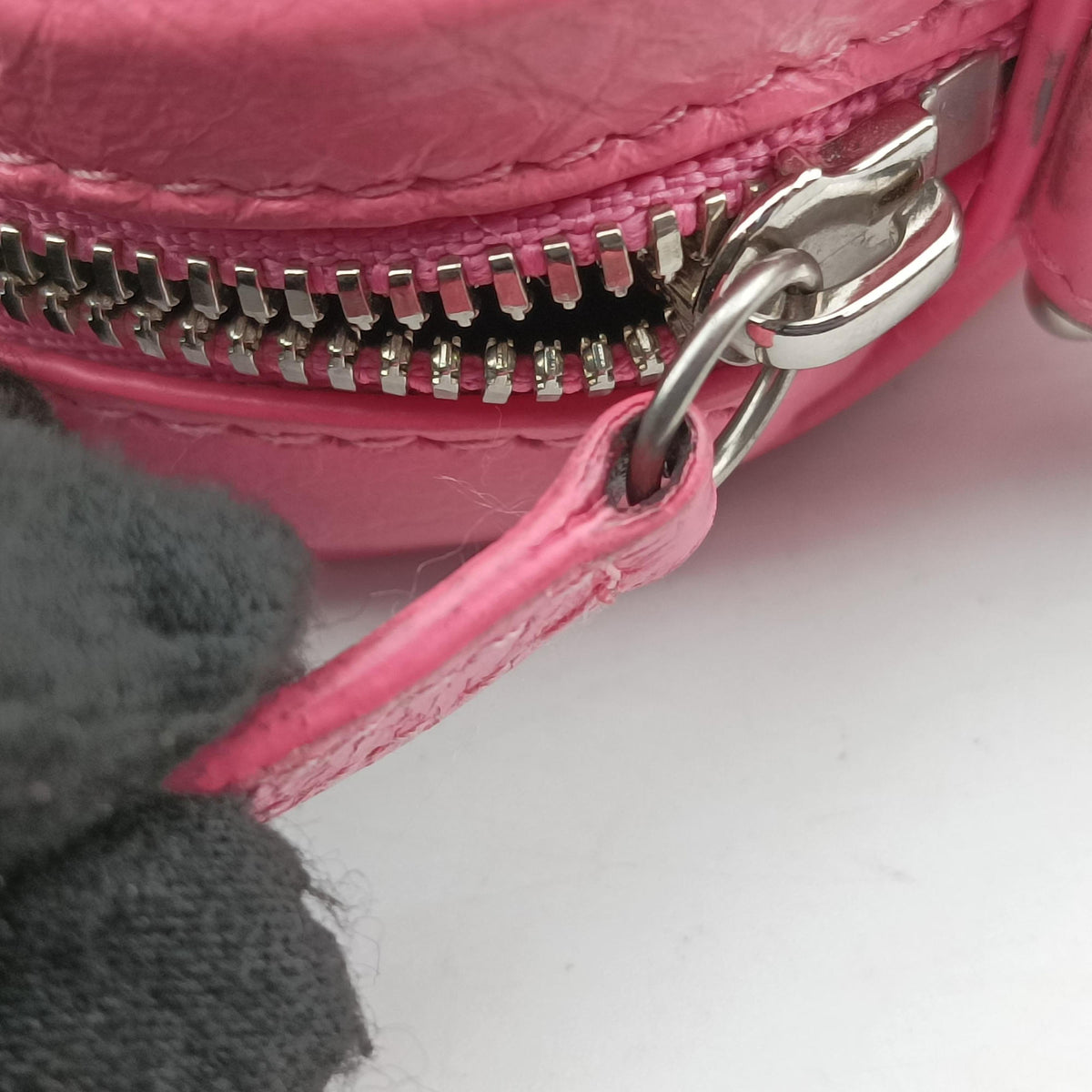 Pre-owned Balenciaga Le Cagole Heart Mini Pink lambskin  shoulderbag | stylenewstar