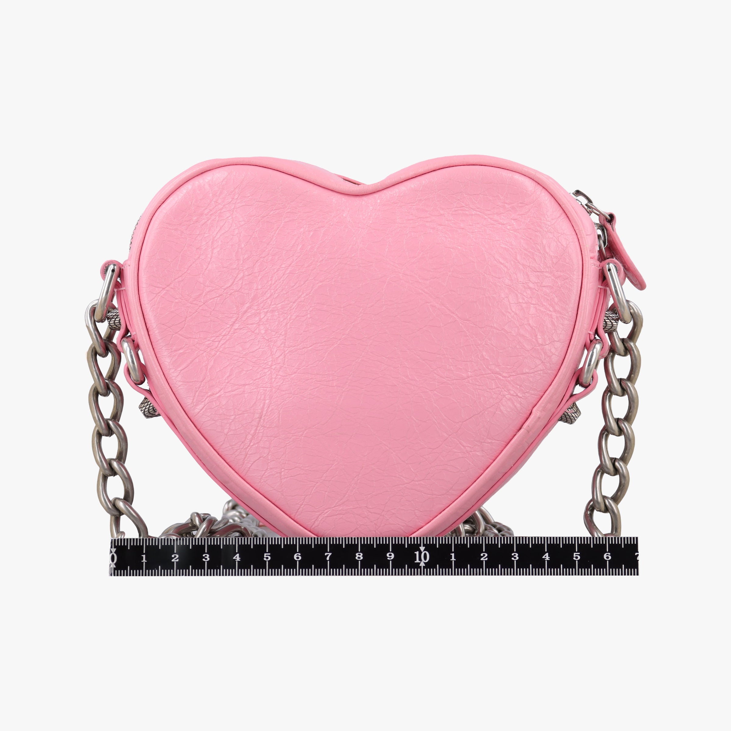 Pre-owned Balenciaga Le Cagole Heart Mini Pink lambskin  shoulderbag | stylenewstar
