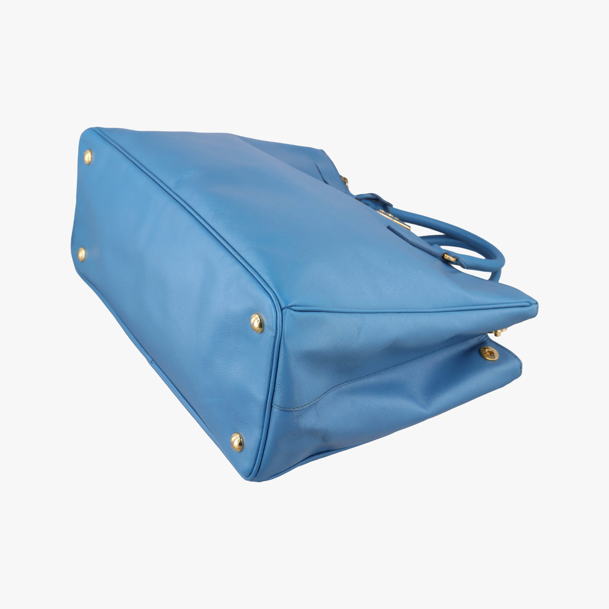 Pre-owned Prada Galleria Blue SAFFIANO Leather BN2274 handbag | stylenewstar