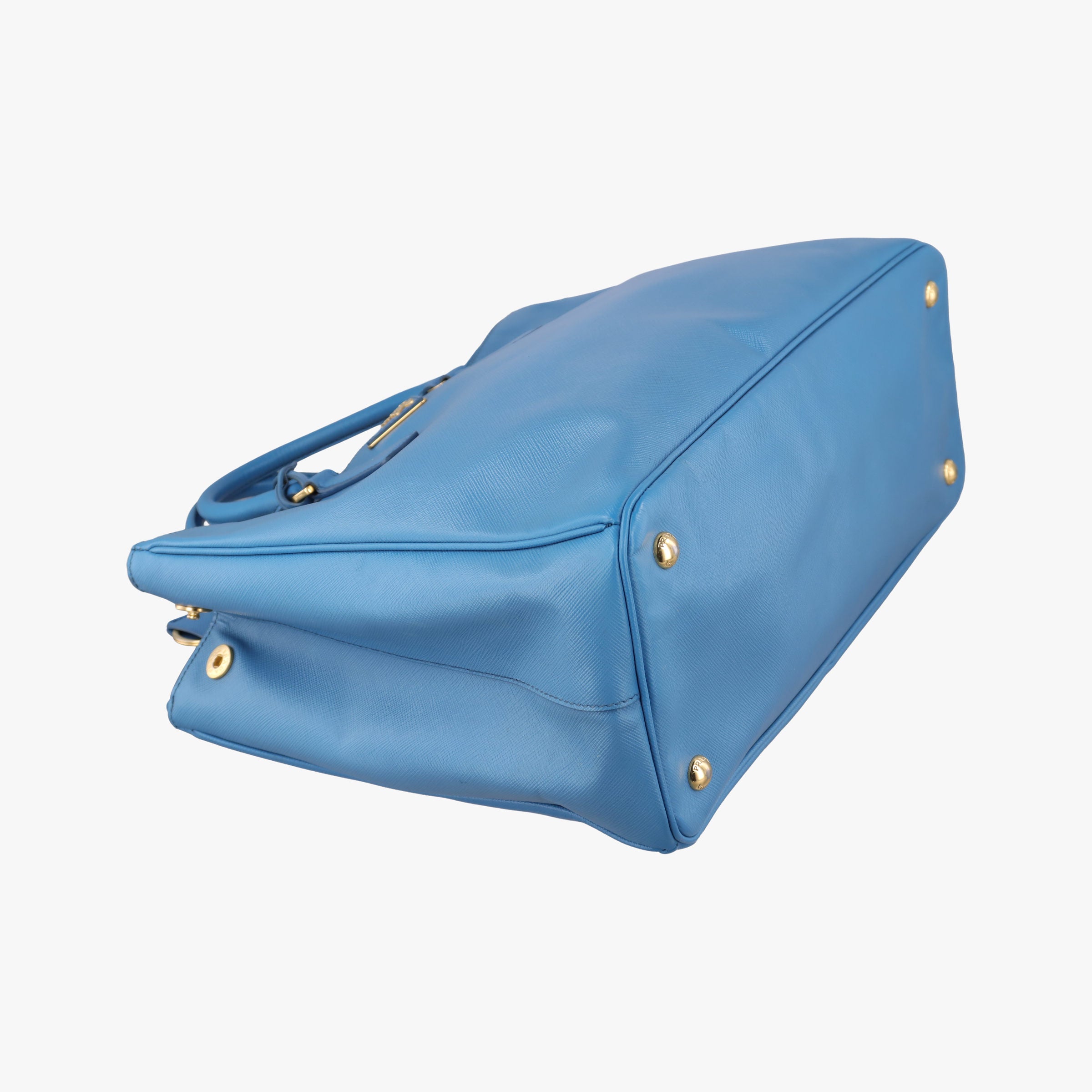 Pre-owned Prada Galleria Blue SAFFIANO Leather BN2274 handbag | stylenewstar