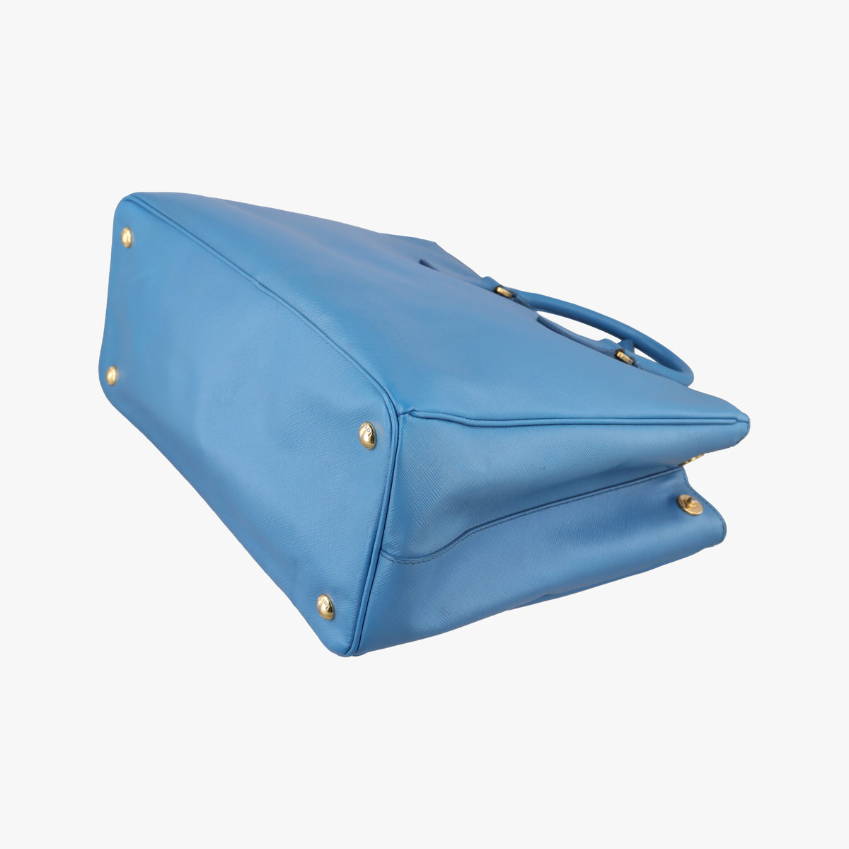 Pre-owned Prada Galleria Blue SAFFIANO Leather BN2274 handbag | stylenewstar